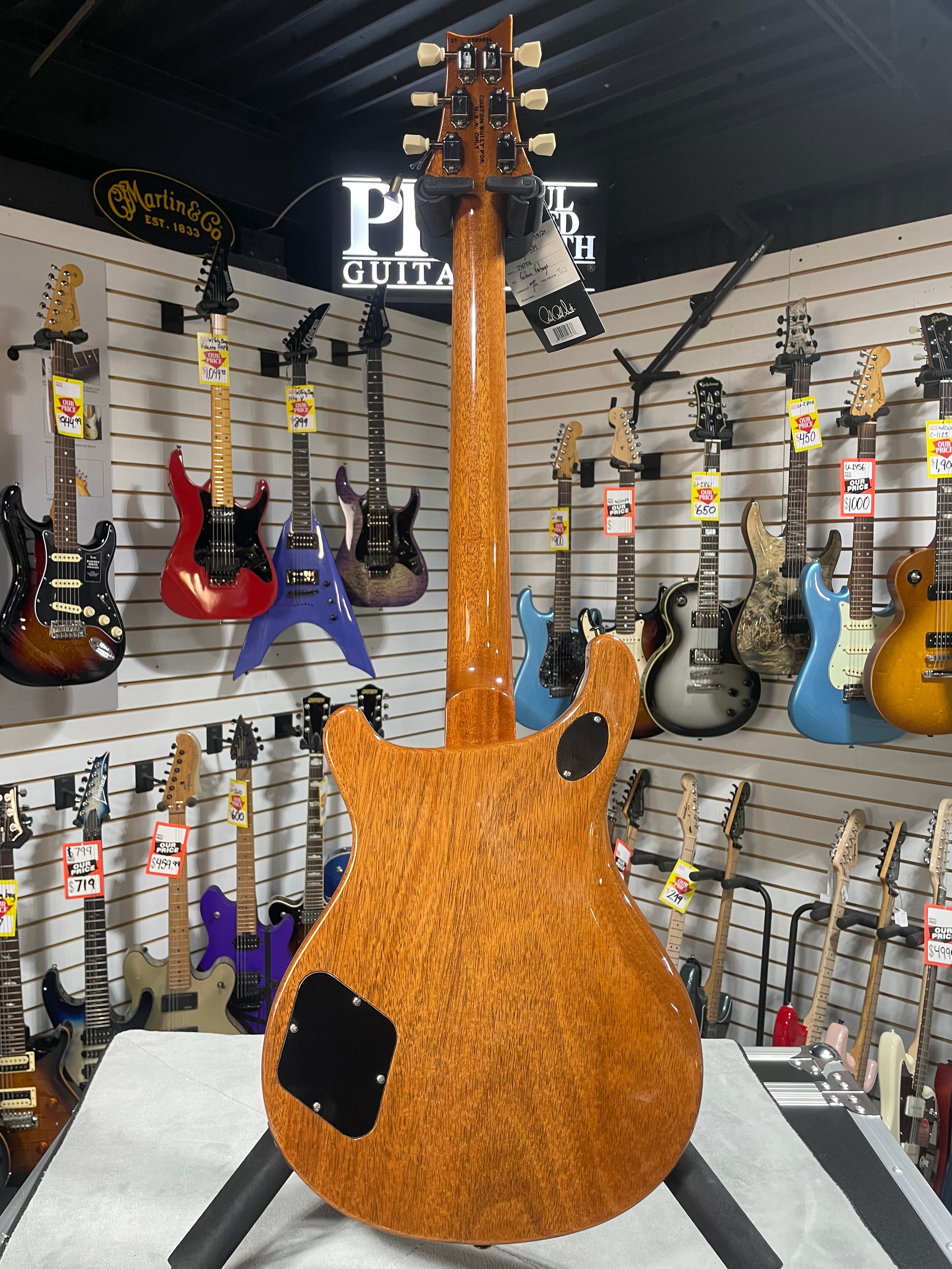 McCarty 594 Electric Guitar - Custom Color Black Metallic w/Natural Back Braz FB #836 GET PLEK'D!