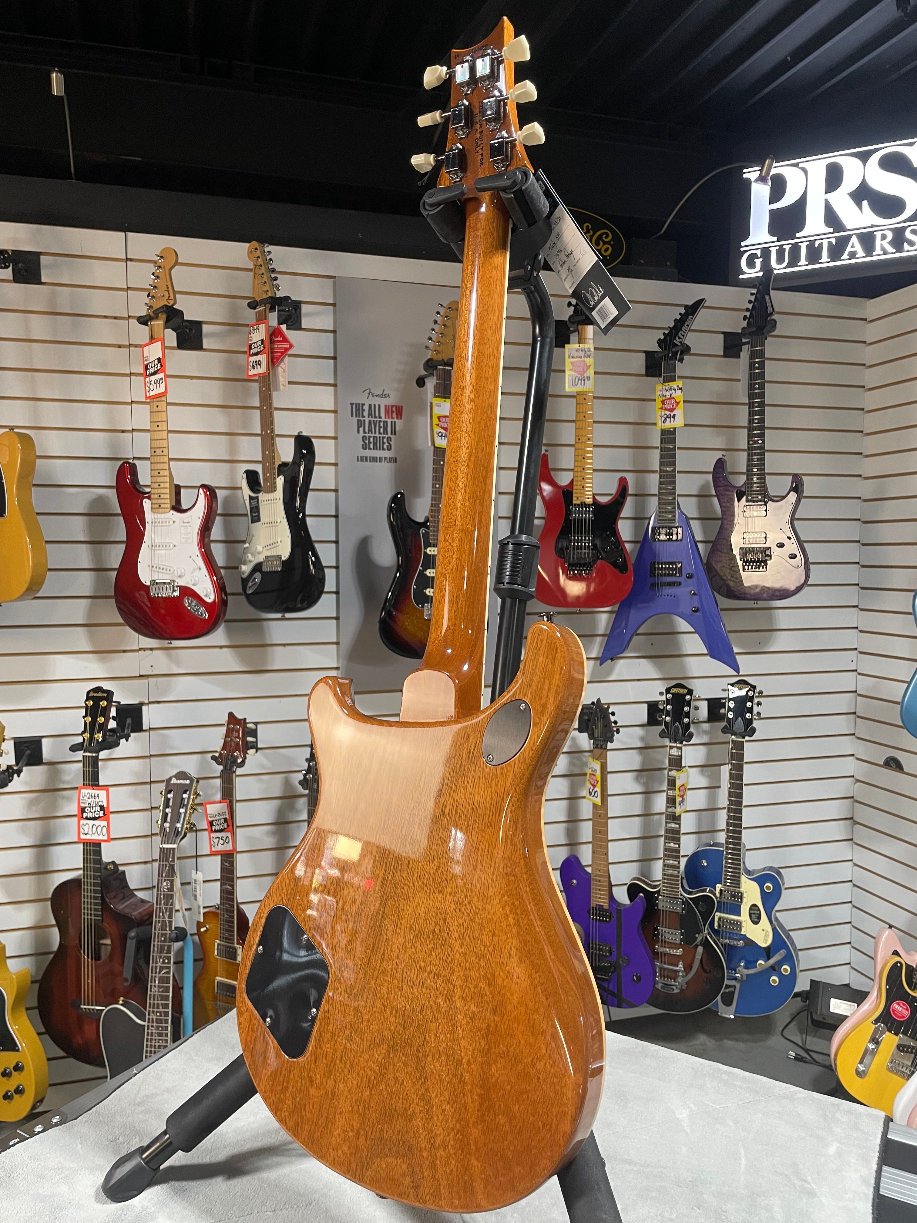 McCarty 594 Electric Guitar - Custom Color Black Metallic w/Natural Back Braz FB #836 GET PLEK'D!