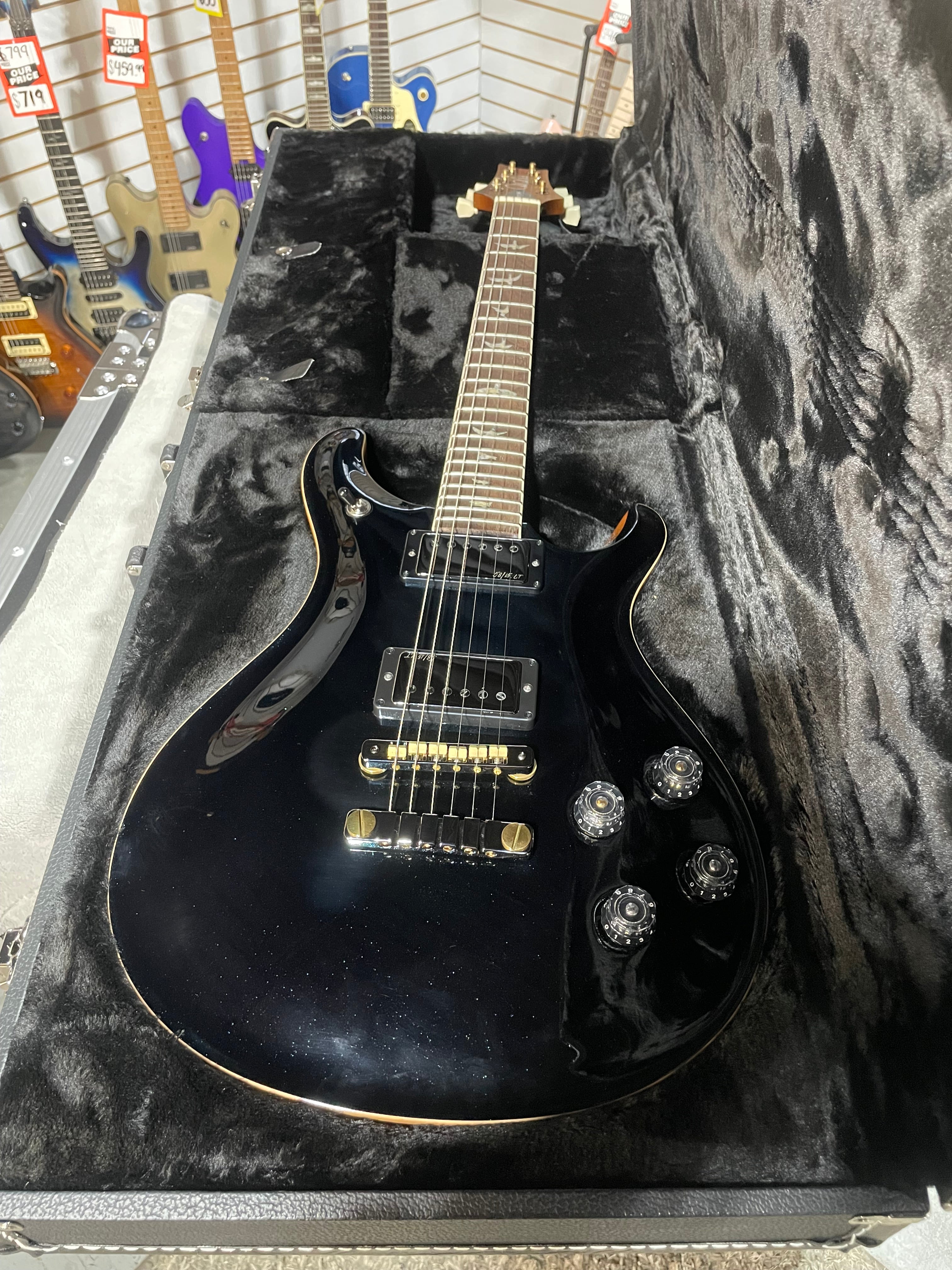 McCarty 594 Electric Guitar - Custom Color Black Metallic w/Natural Back Braz FB #836 GET PLEK'D!