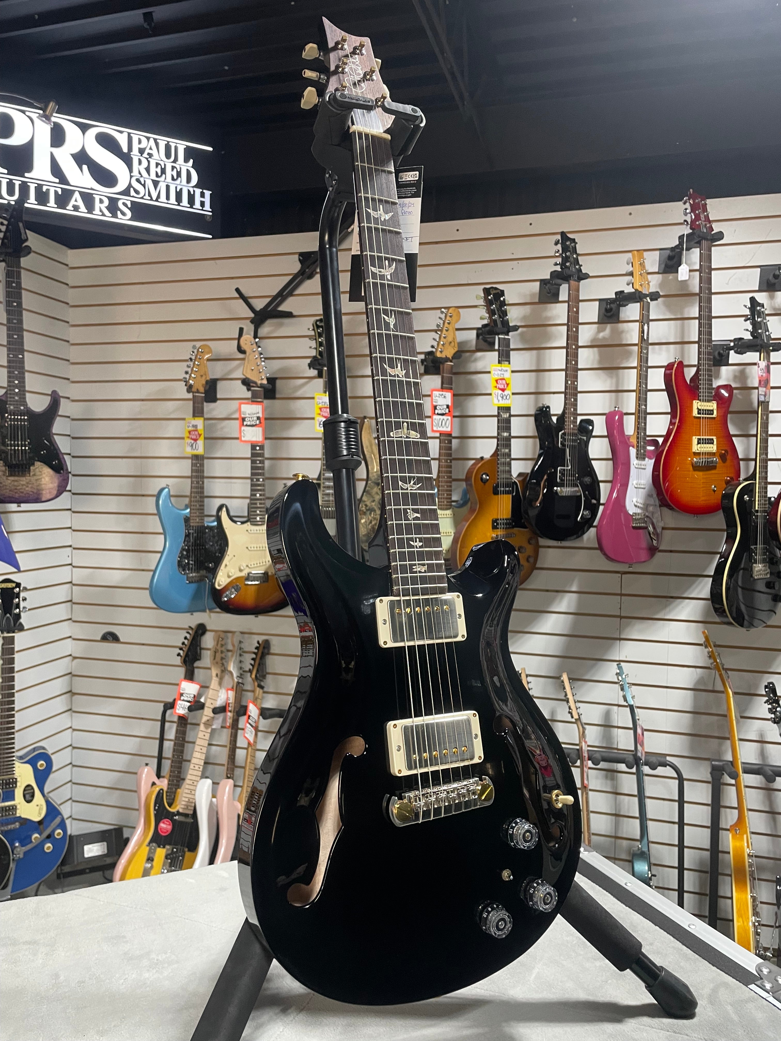 Hollowbody II Piezo Electric Guitar - Custom Color Piano Black #442 GET PLEK'D!