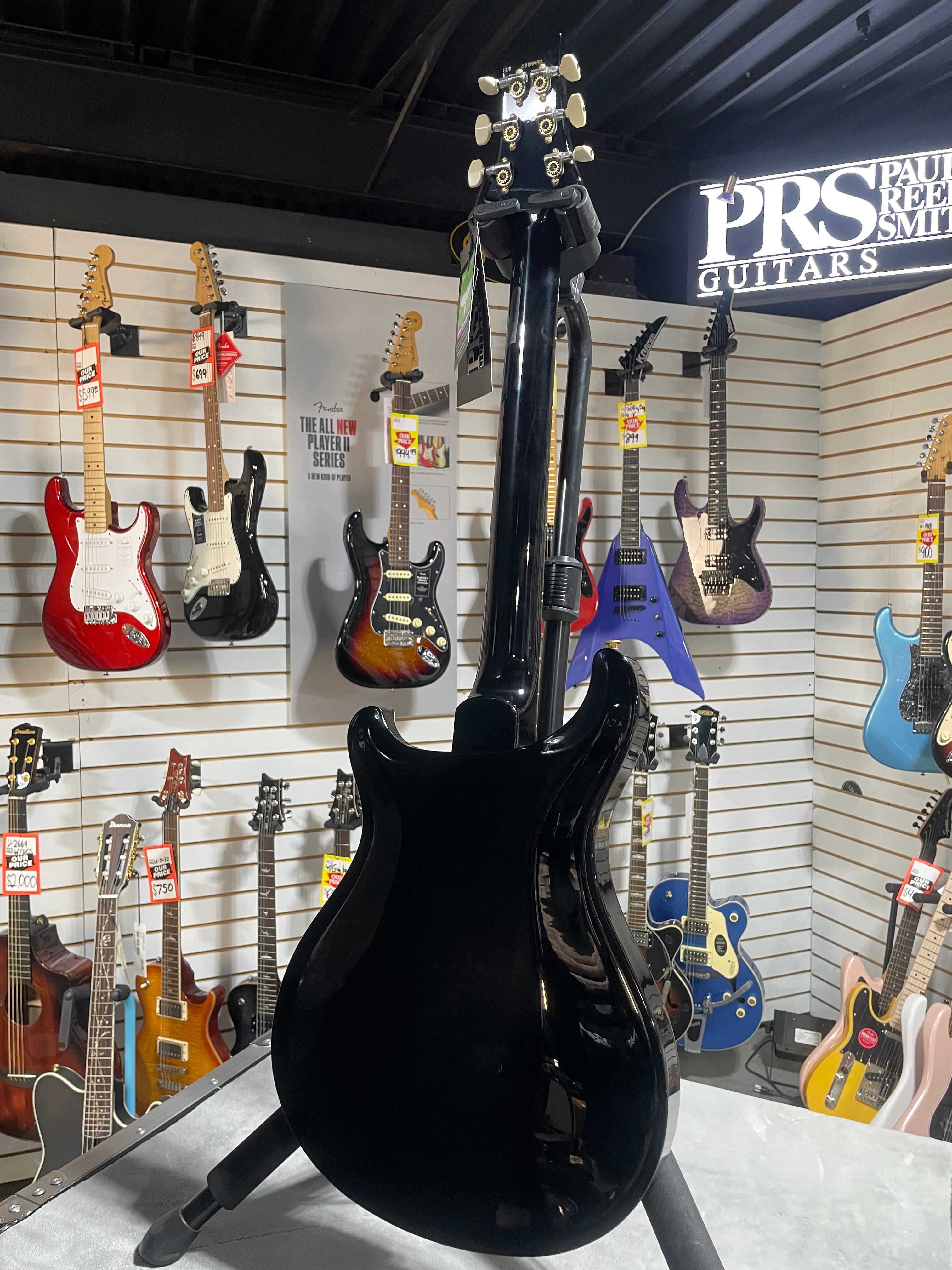 Hollowbody II Piezo Electric Guitar - Custom Color Piano Black #442 GET PLEK'D!