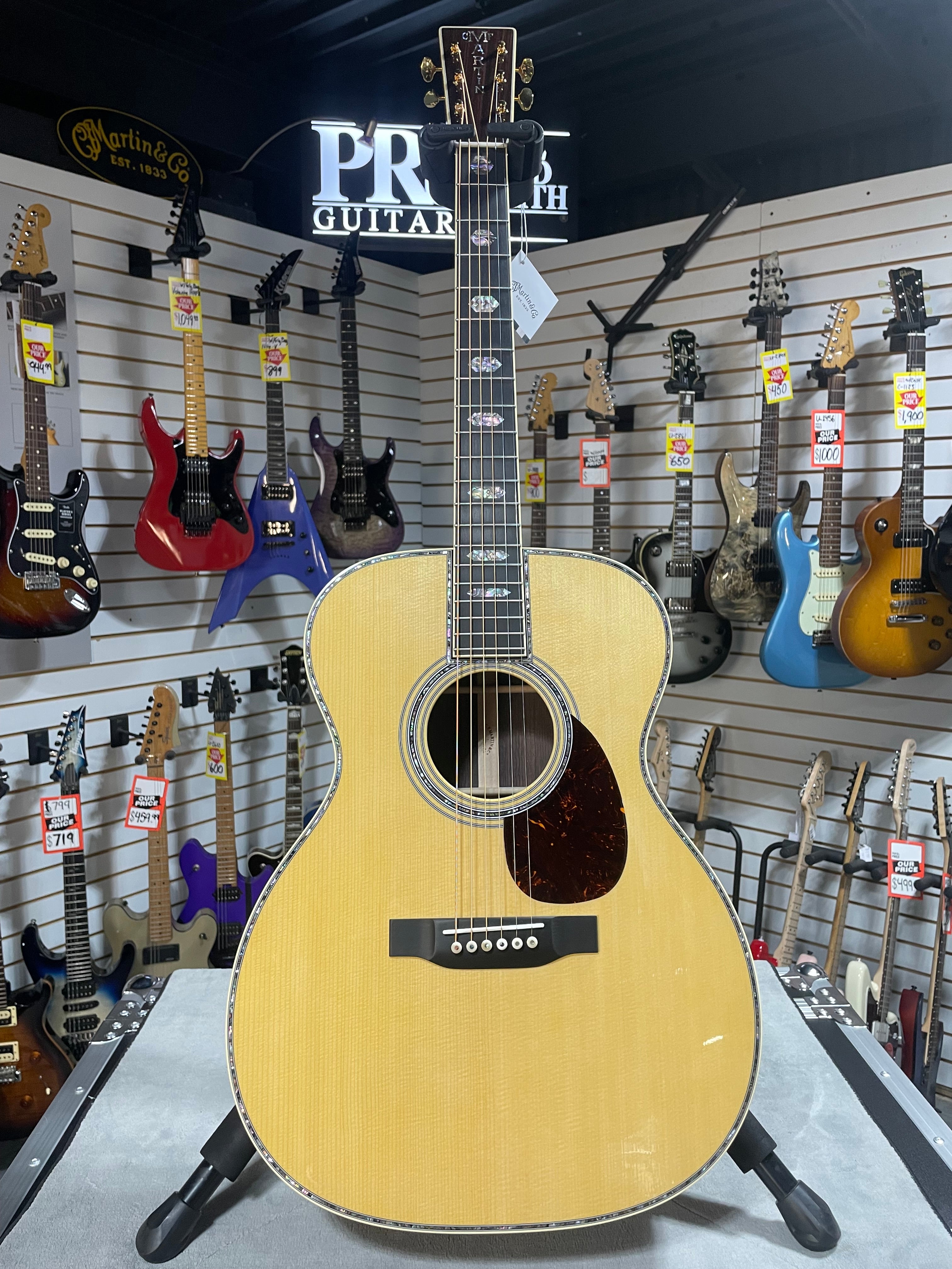 2025 Martin OM-45 Standard Series Acoustic Guitar- Natural w/ OHSC & PLEK*D #300