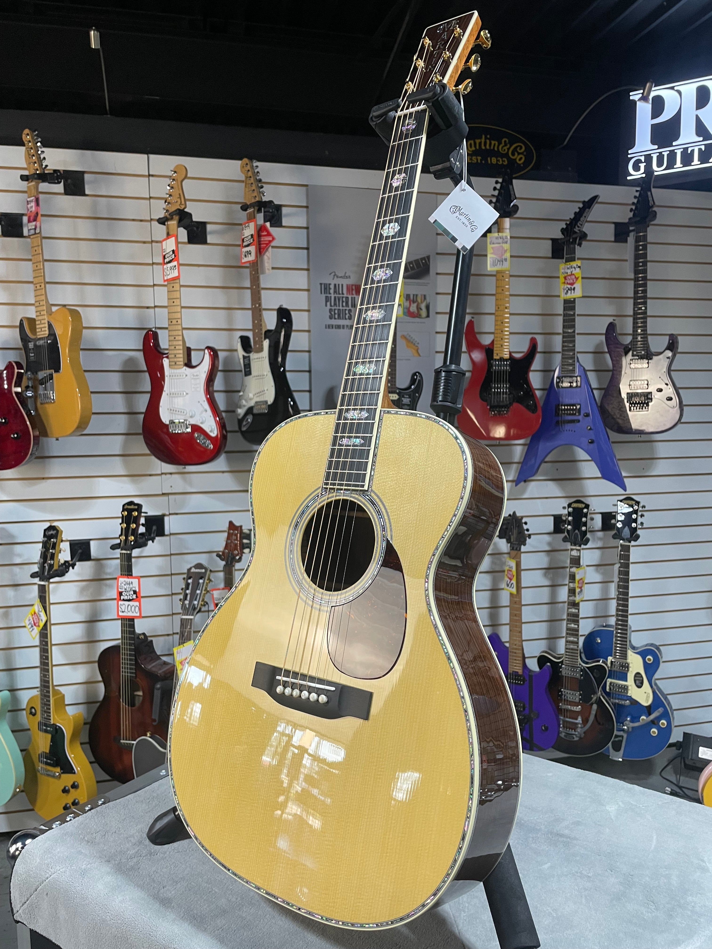 2025 Martin OM-45 Standard Series Acoustic Guitar- Natural w/ OHSC & PLEK*D #300