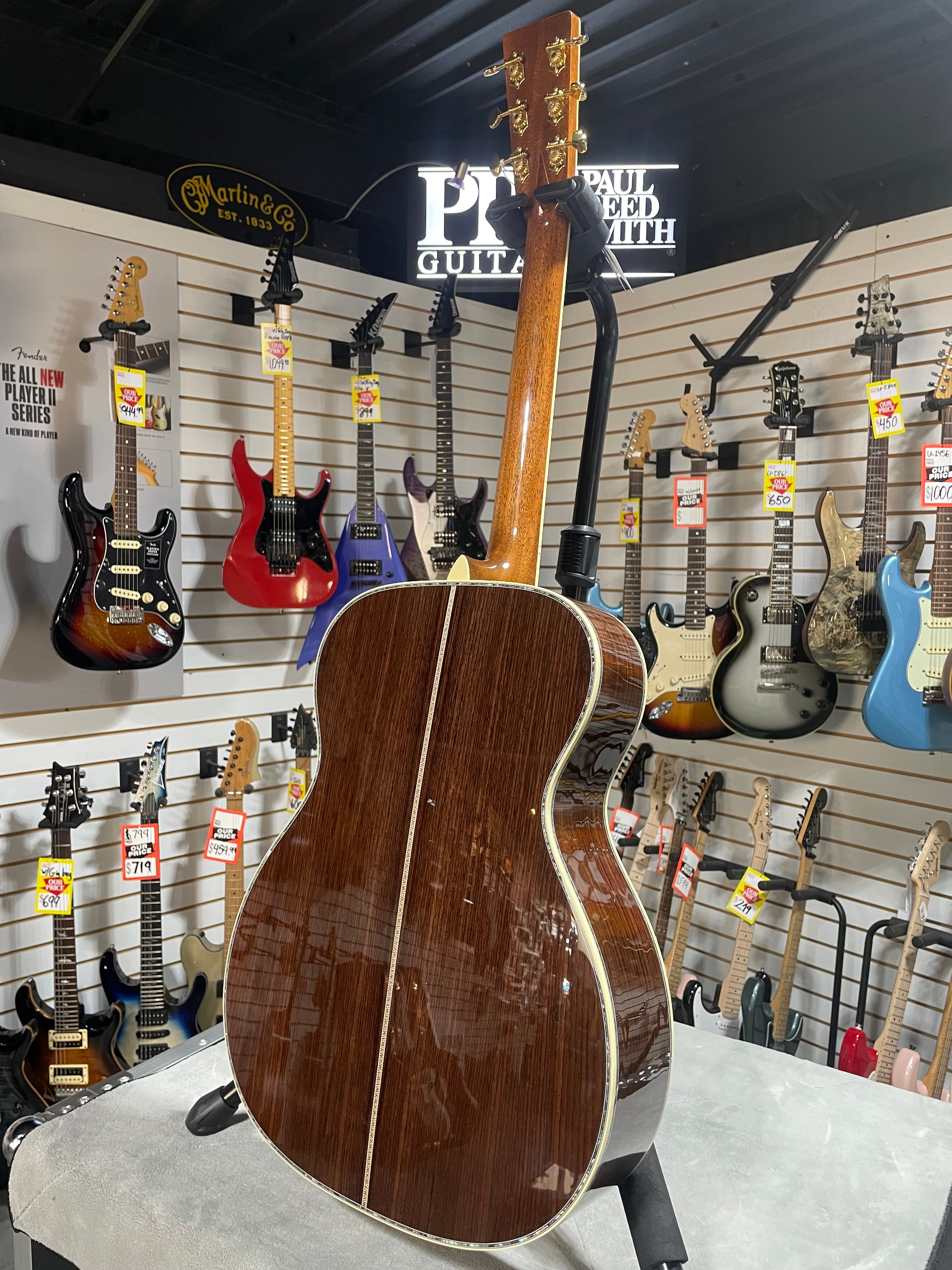 2025 Martin OM-45 Standard Series Acoustic Guitar- Natural w/ OHSC & PLEK*D #300