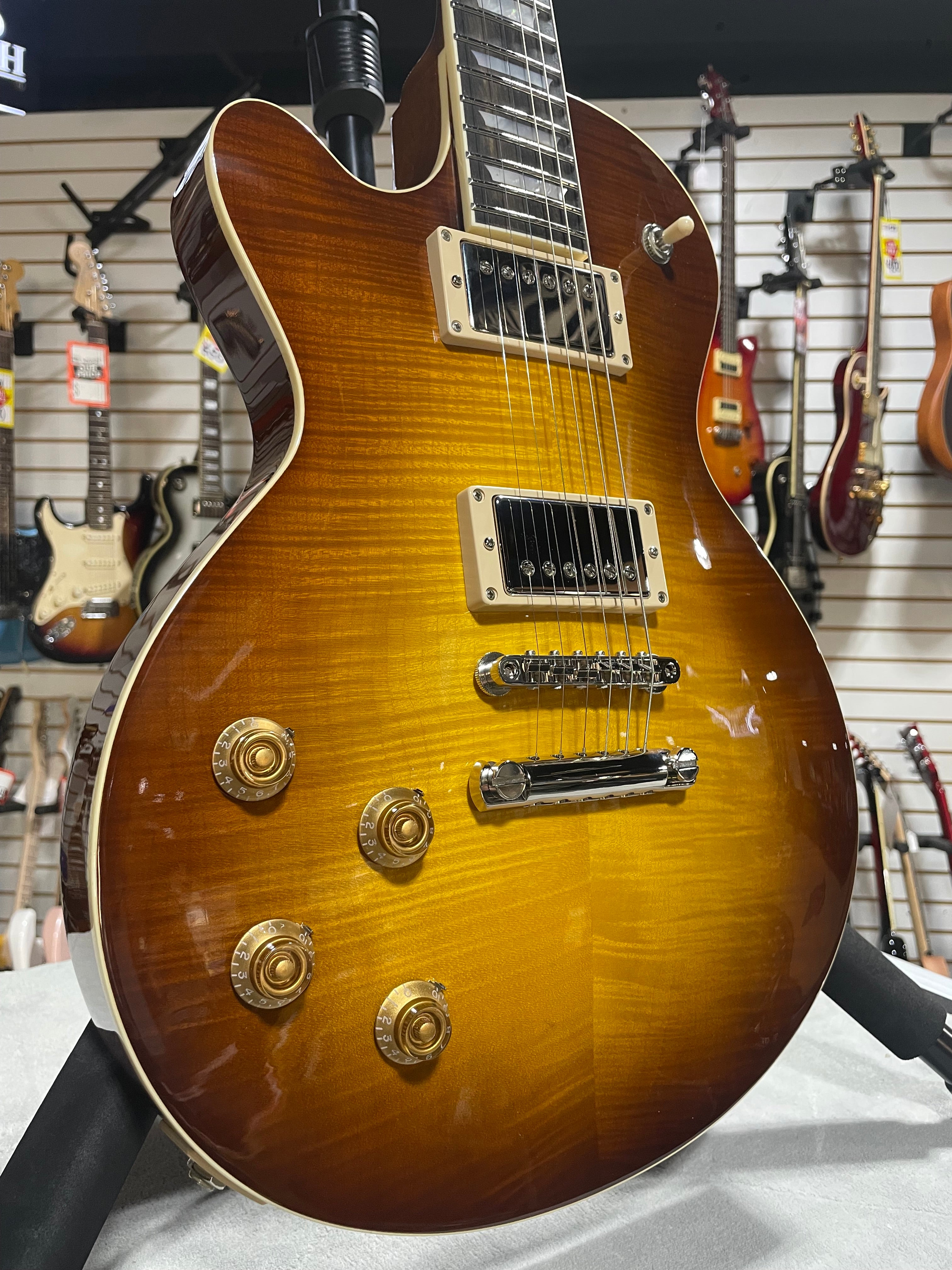 Eastman SB59L Left Handed Electric Guitar 2025 - Goldburst w/OHSC & PLEK*D #753