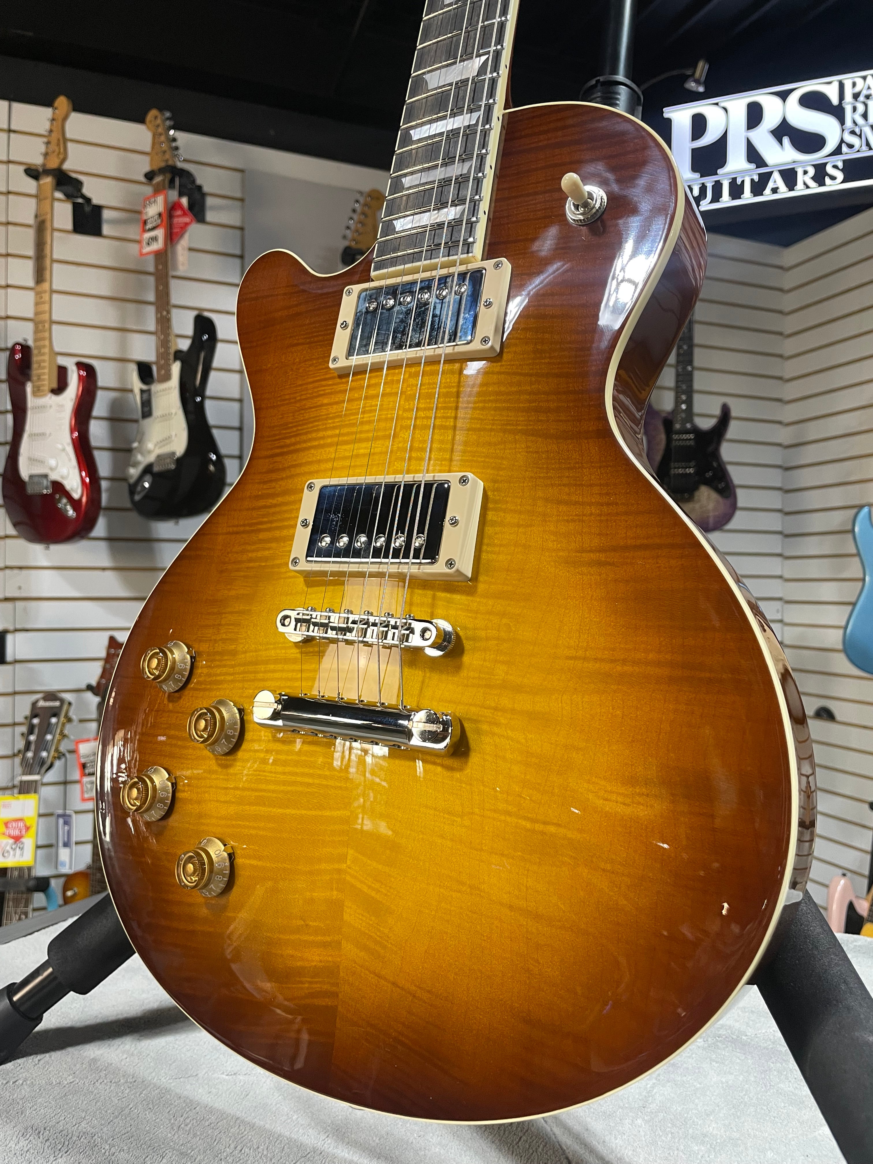 Eastman SB59L Left Handed Electric Guitar 2025 - Goldburst w/OHSC & PLEK*D #753