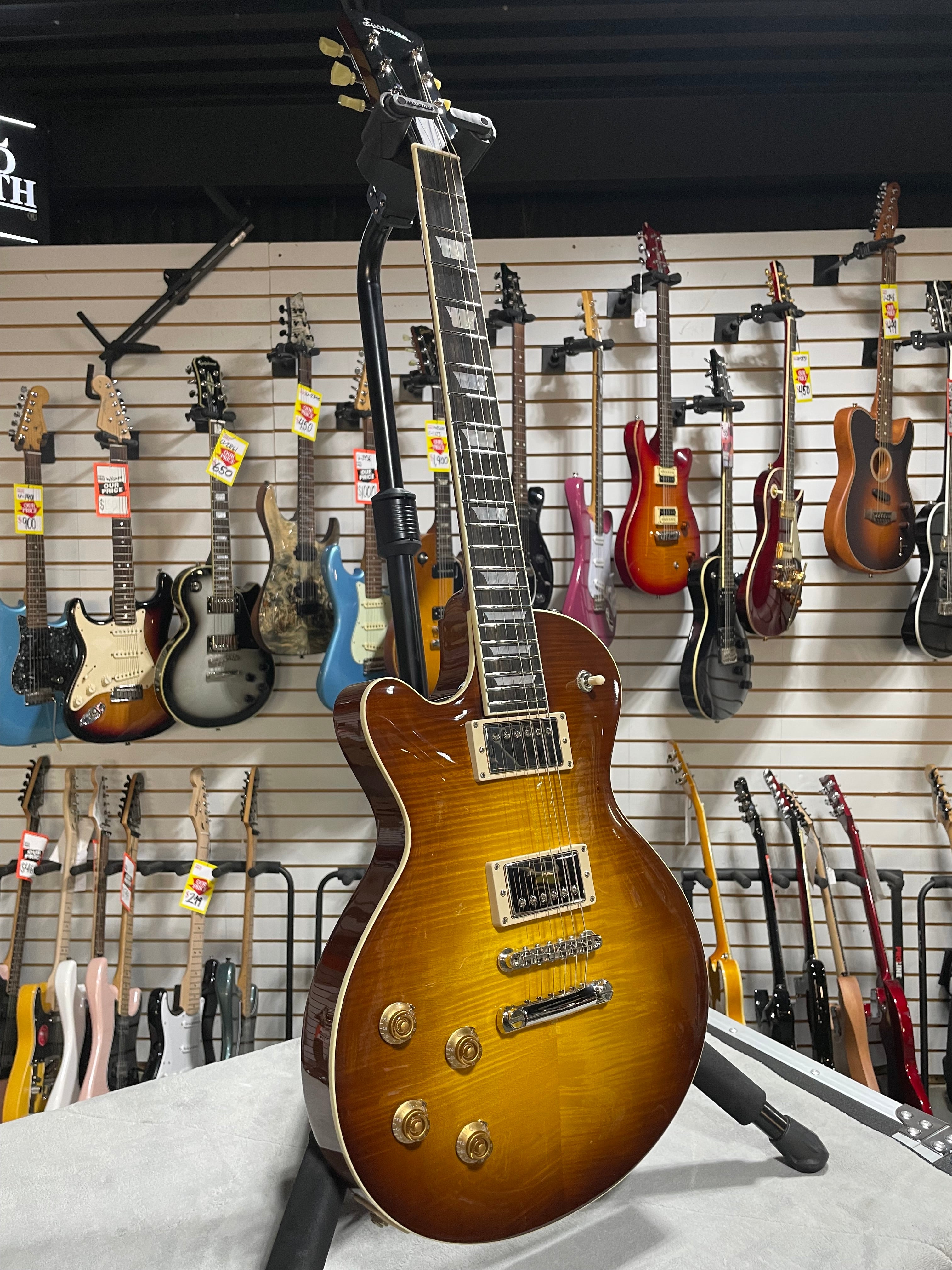 Eastman SB59L Left Handed Electric Guitar 2025 - Goldburst w/OHSC & PLEK*D #753