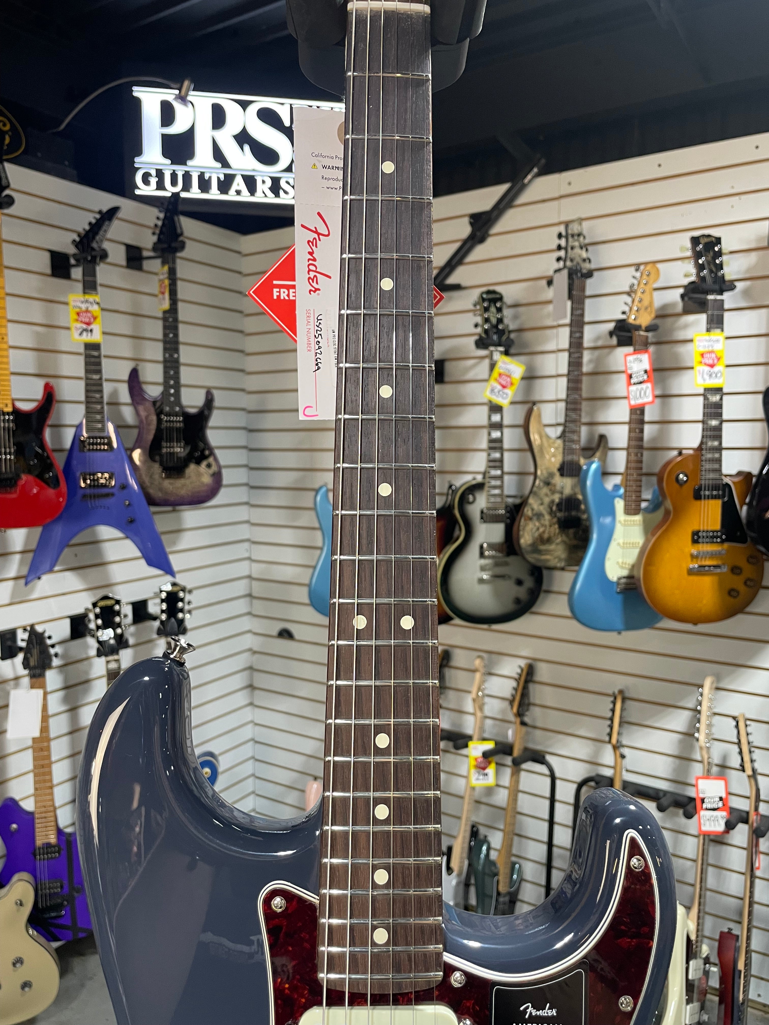 Fender American Professional Classic Stratocaster - Faded Black w/ Gig Bag & PLEK*D #669