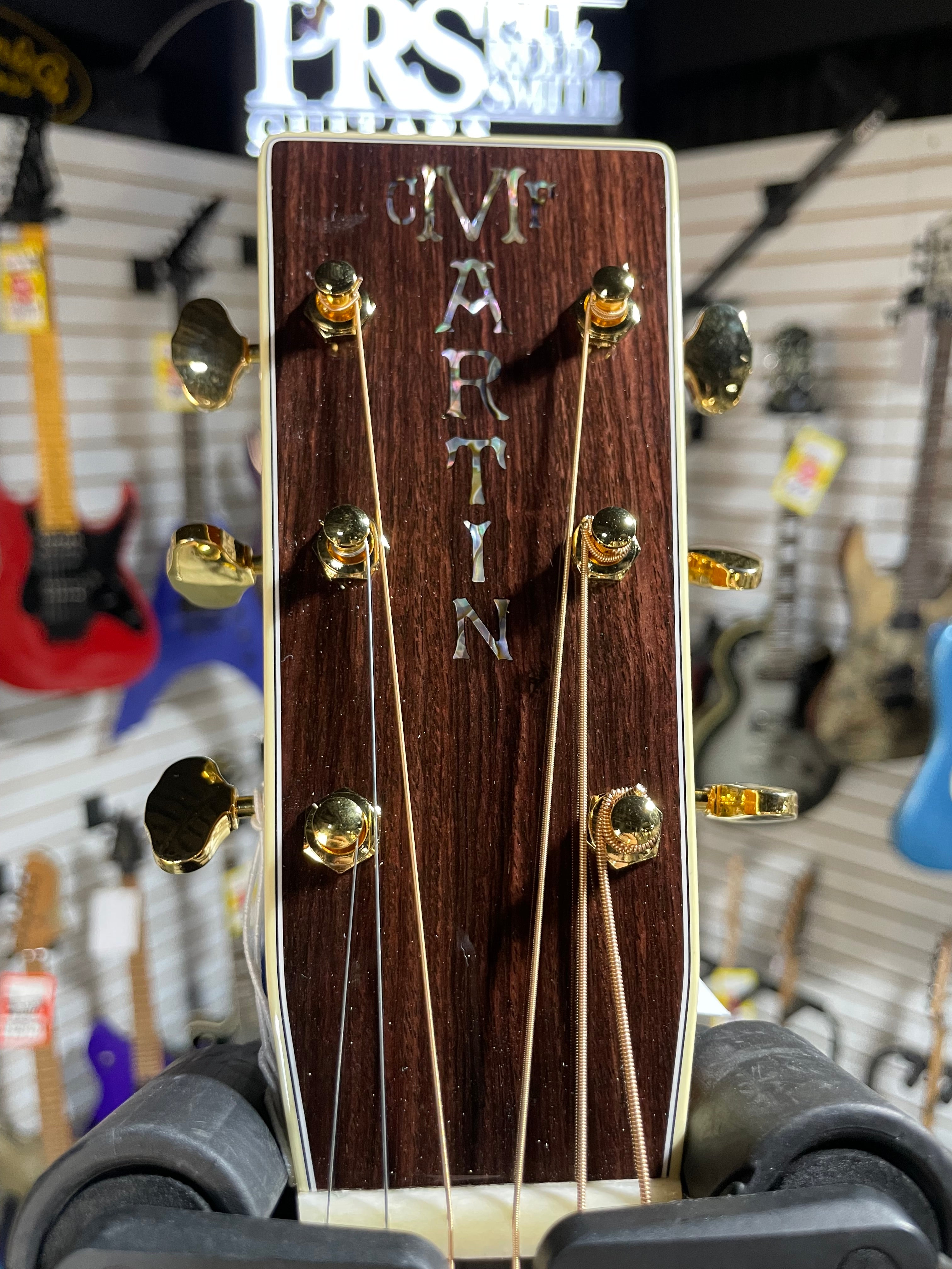 Martin OM-45 Left Handed Acoustic Guitar - Natural w/OHSC & PLEK*D #079