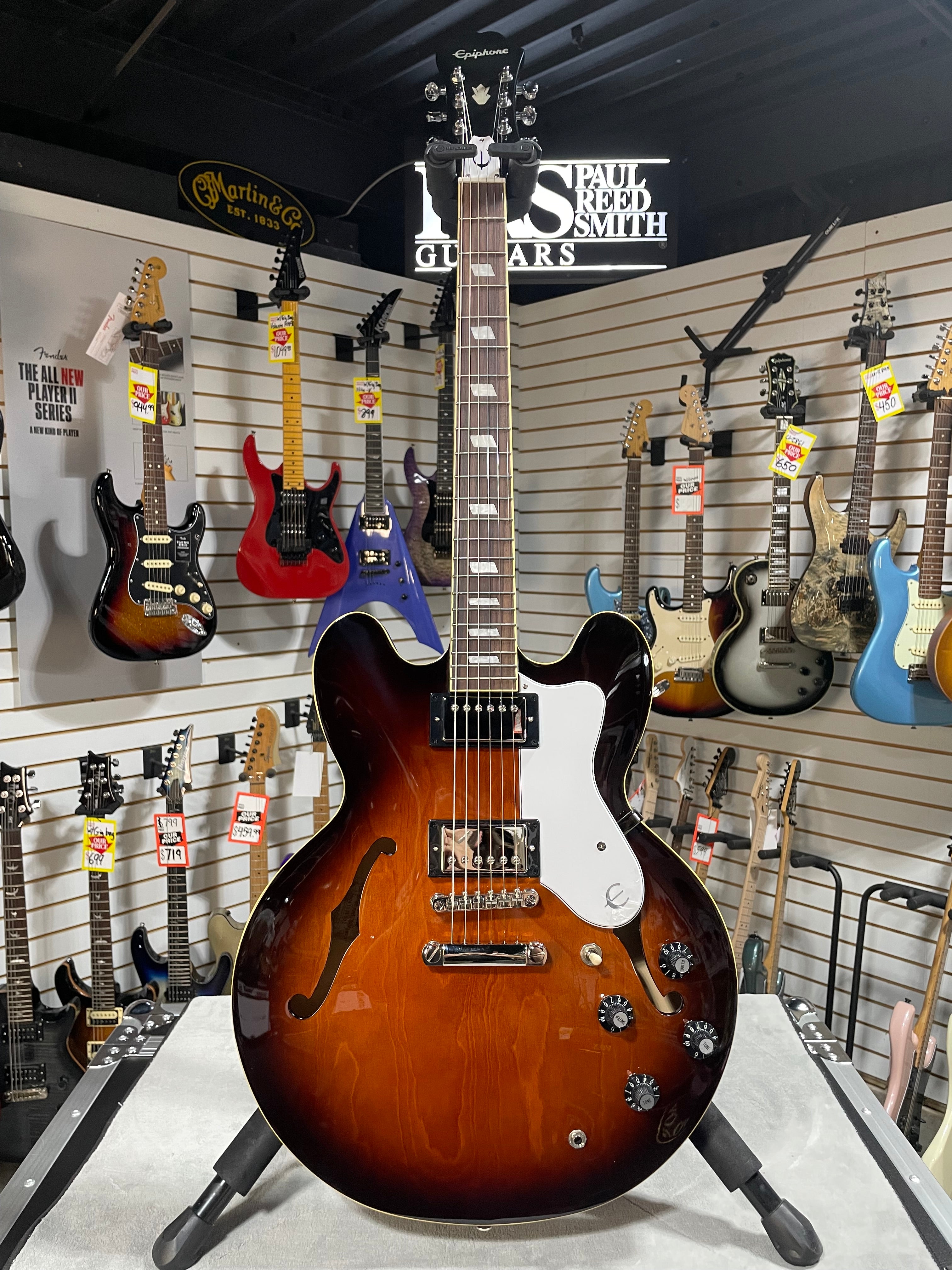 Epiphone Bonehead Signature Riviera - Tobacco Sunburst w/ OHSC & PLEK*D #593