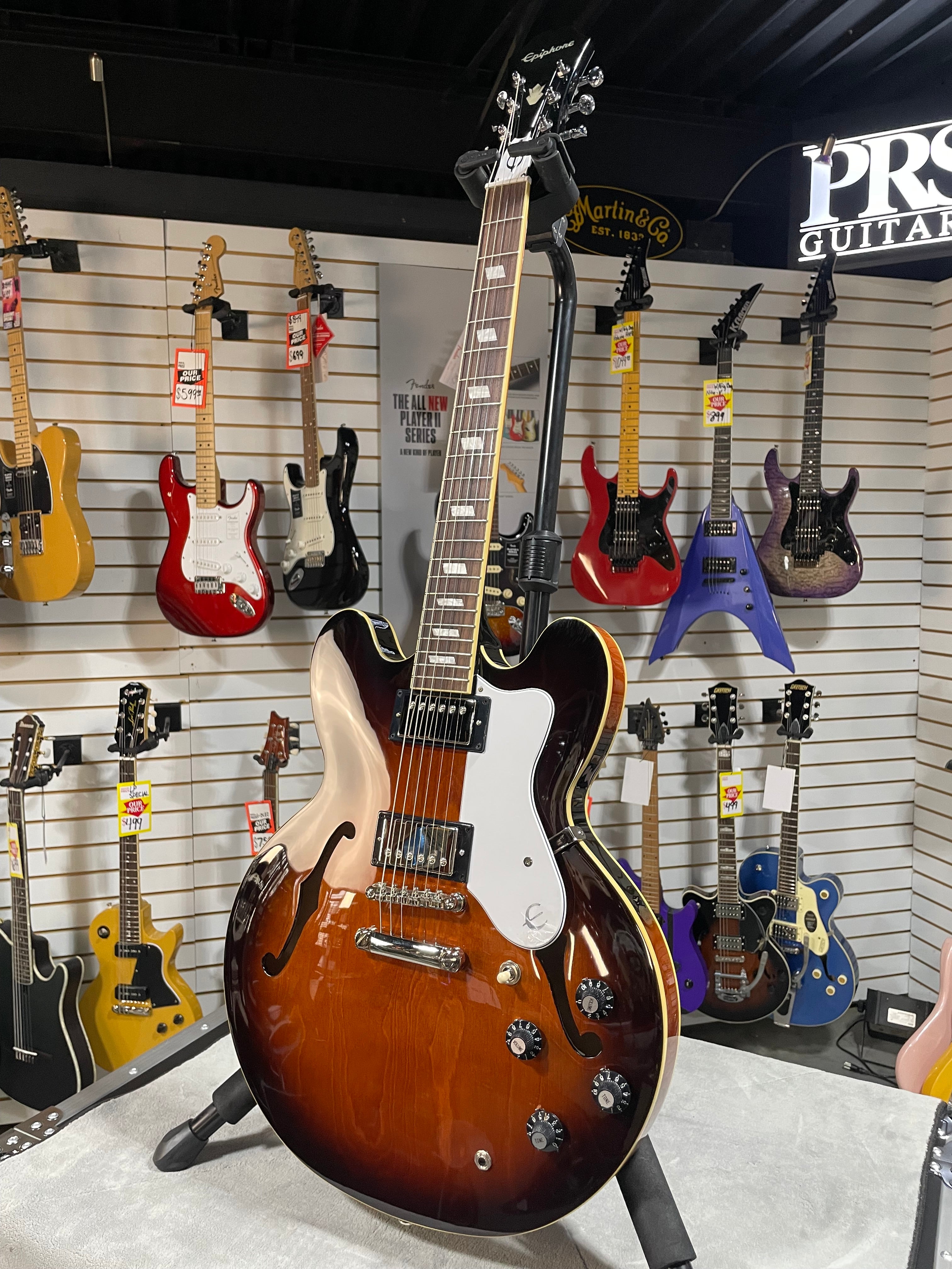 Epiphone Bonehead Signature Riviera - Tobacco Sunburst w/ OHSC & PLEK*D #593