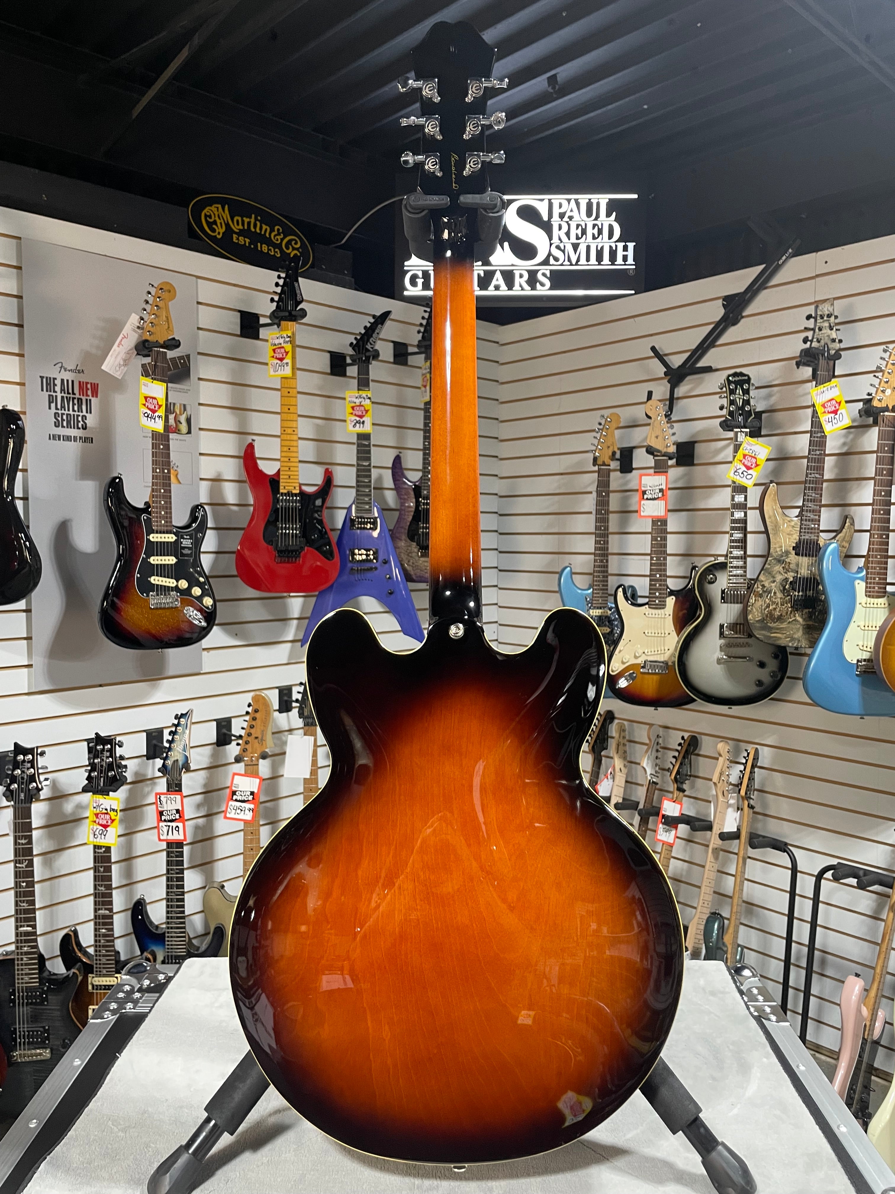 Epiphone Bonehead Signature Riviera - Tobacco Sunburst w/ OHSC & PLEK*D #593
