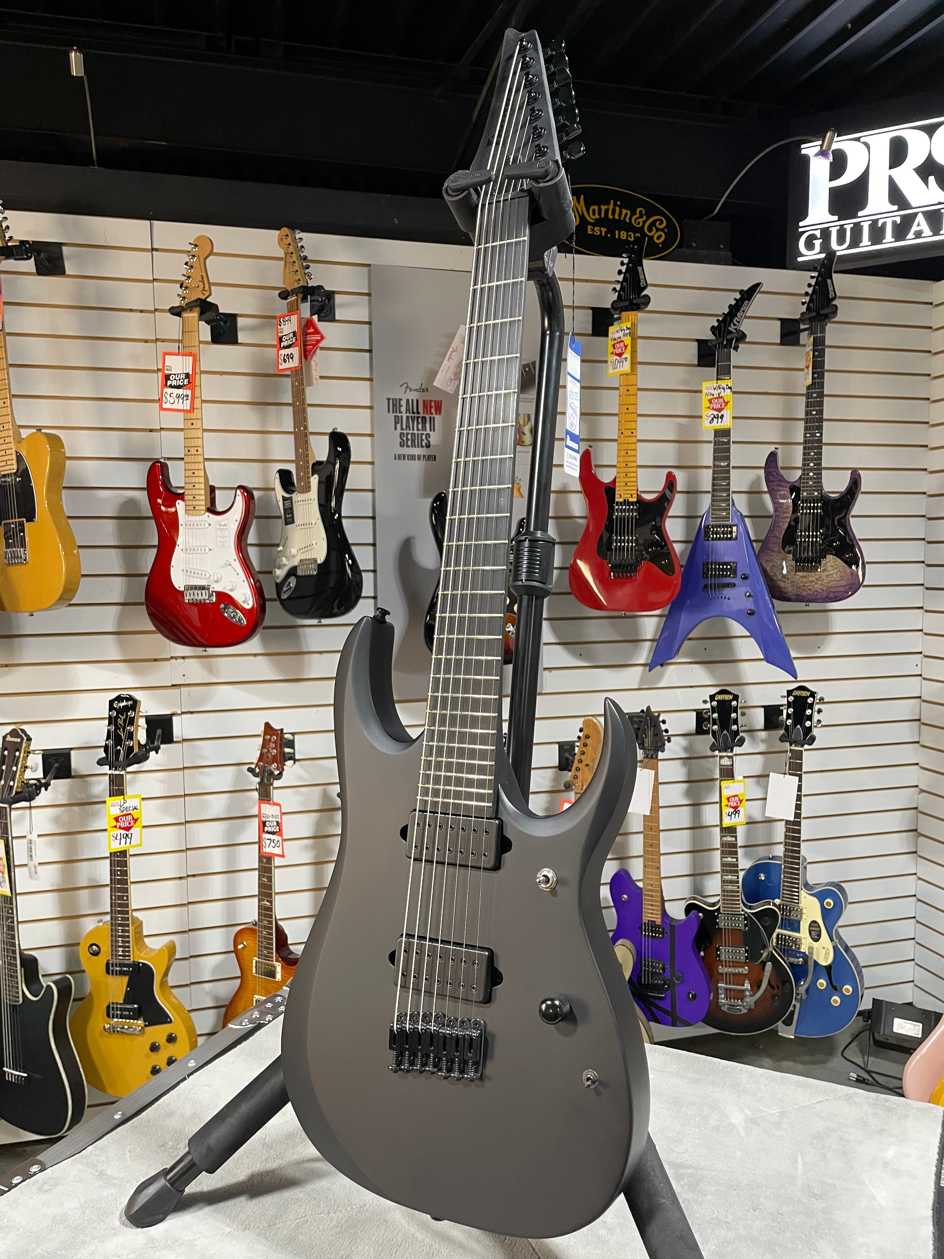 Iron Label RGDRB71 Electric Guitar - Black #298 GET PLEK'D!