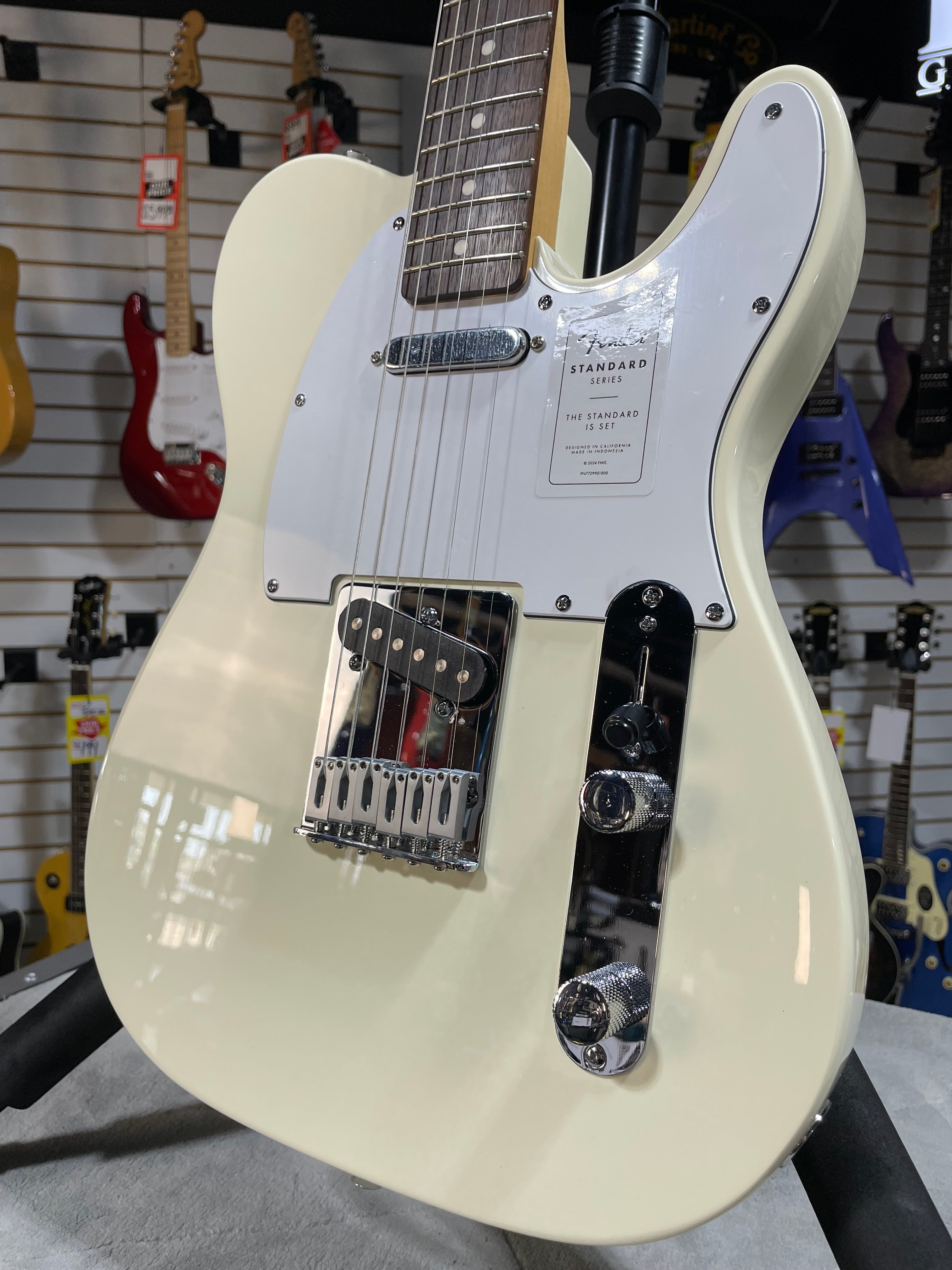 Fender Standard Telecaster Electric Guitar - Olympic White & PLEK*D #961