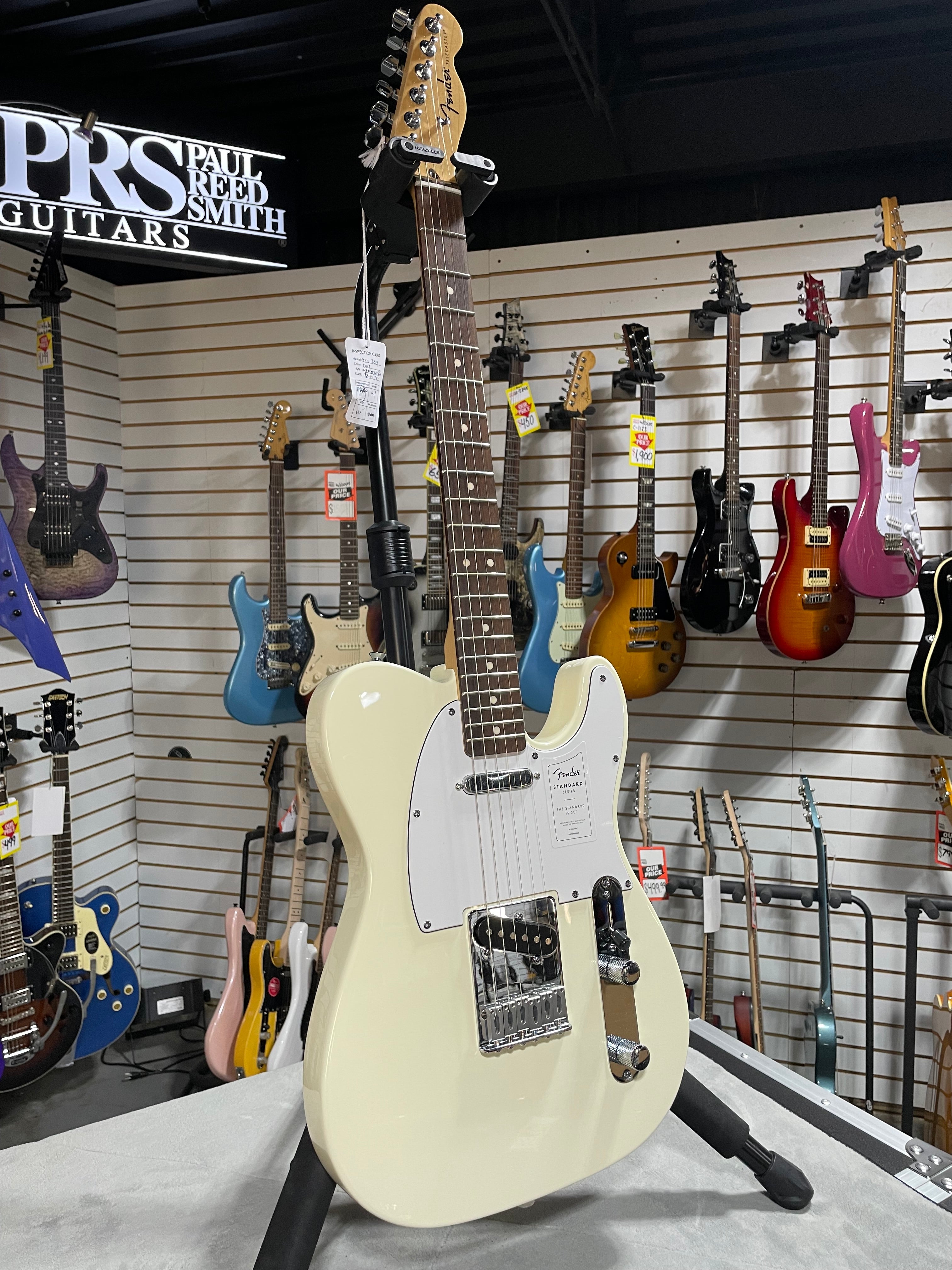 Fender Standard Telecaster Electric Guitar - Olympic White & PLEK*D #961