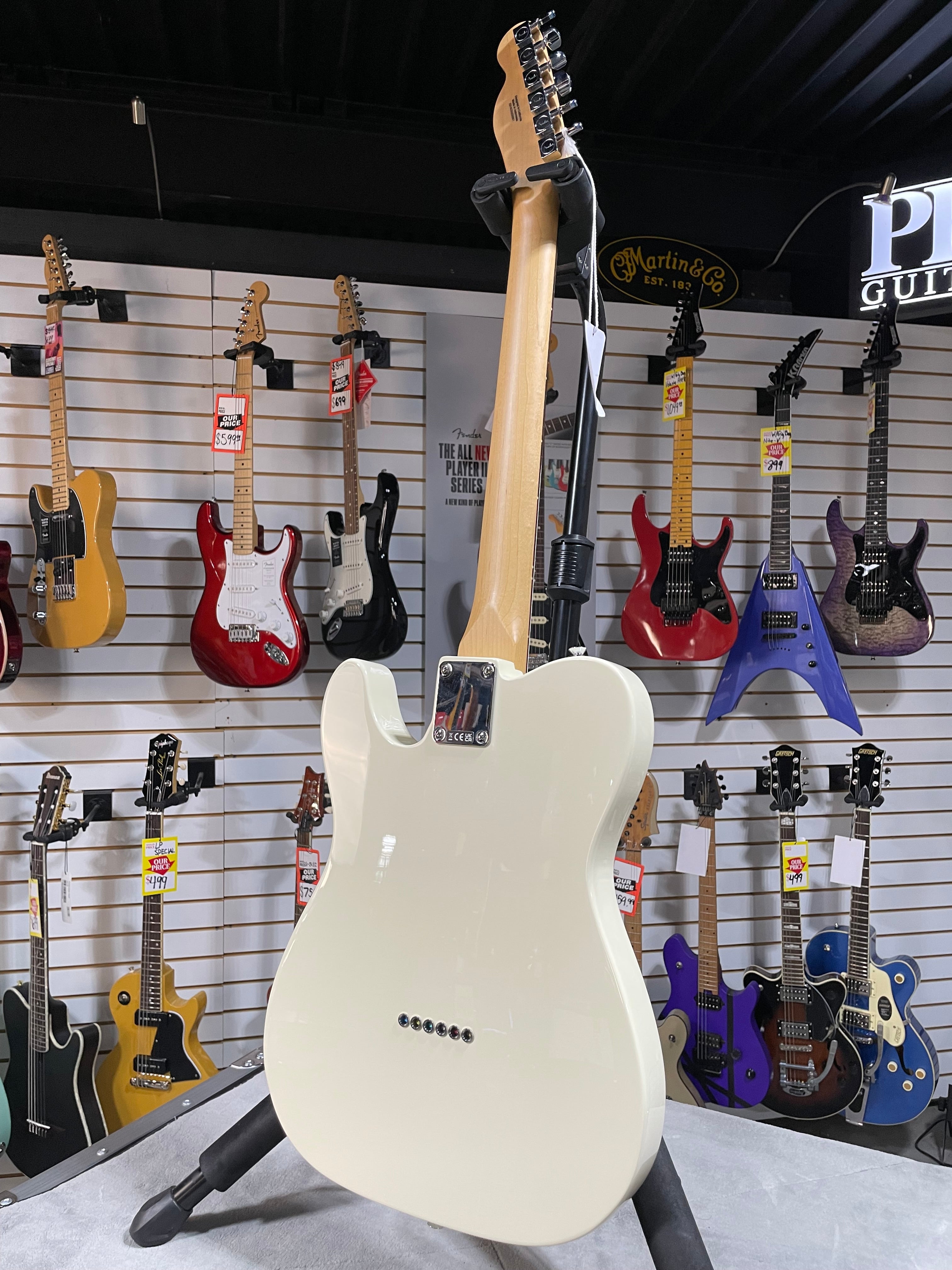 Fender Standard Telecaster Electric Guitar - Olympic White & PLEK*D #961