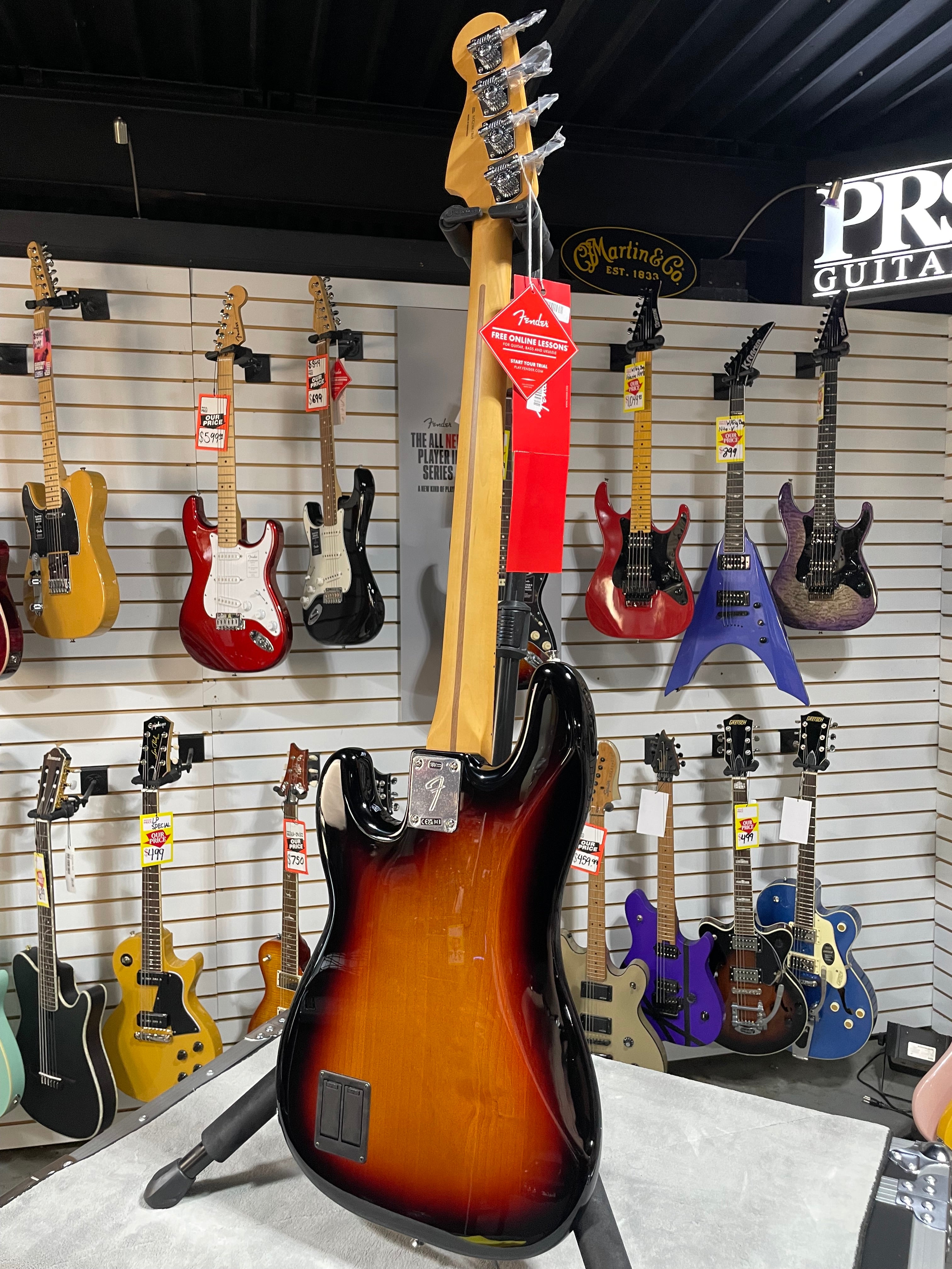 Player II Modified Active Precision Bass - 3-tone Sunburst, Maple Fingerboard #869 GET PLEK'D!