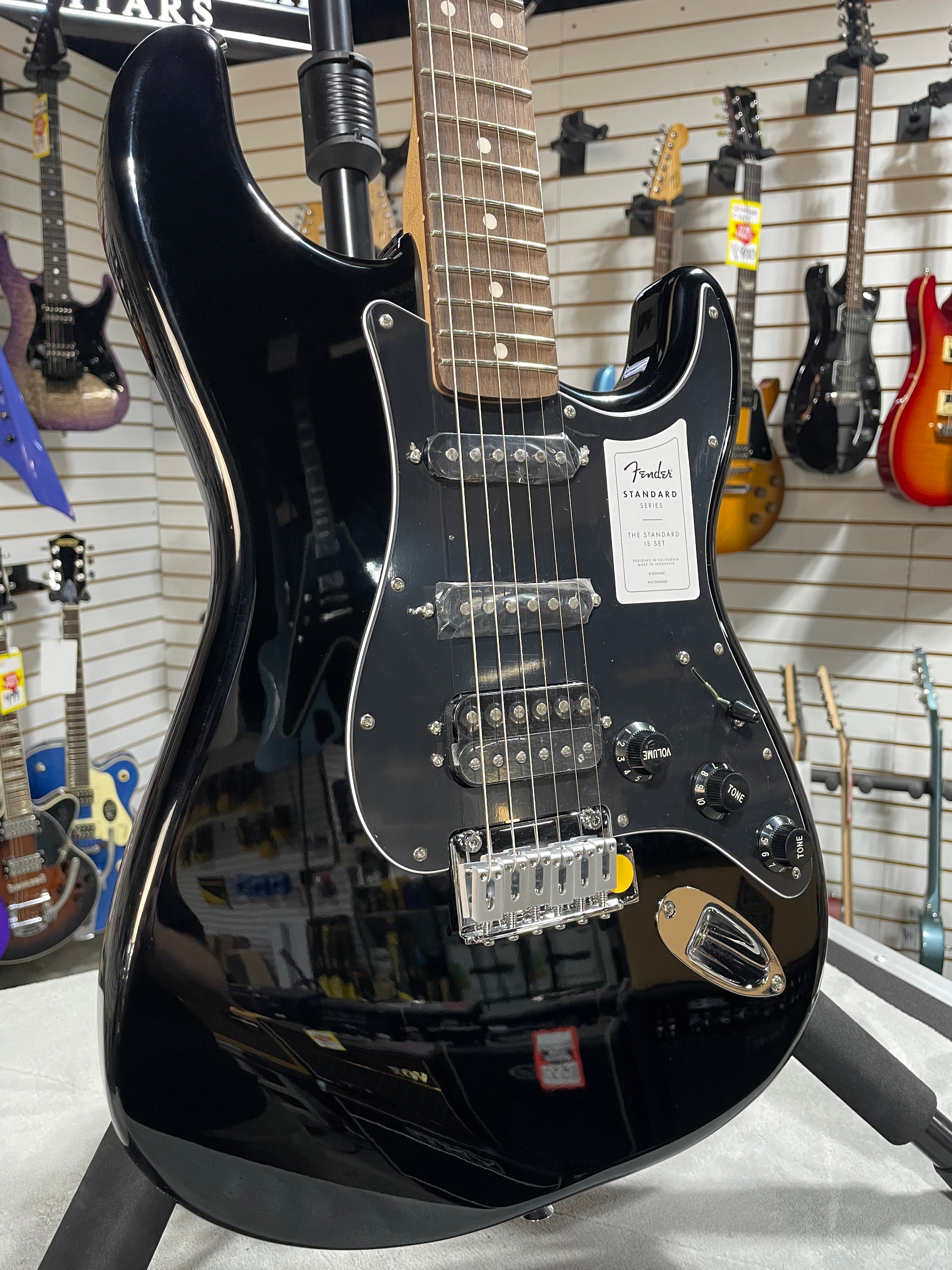 Standard Stratocaster HSS Electric Guitar - Black #330 GET PLEK'D!