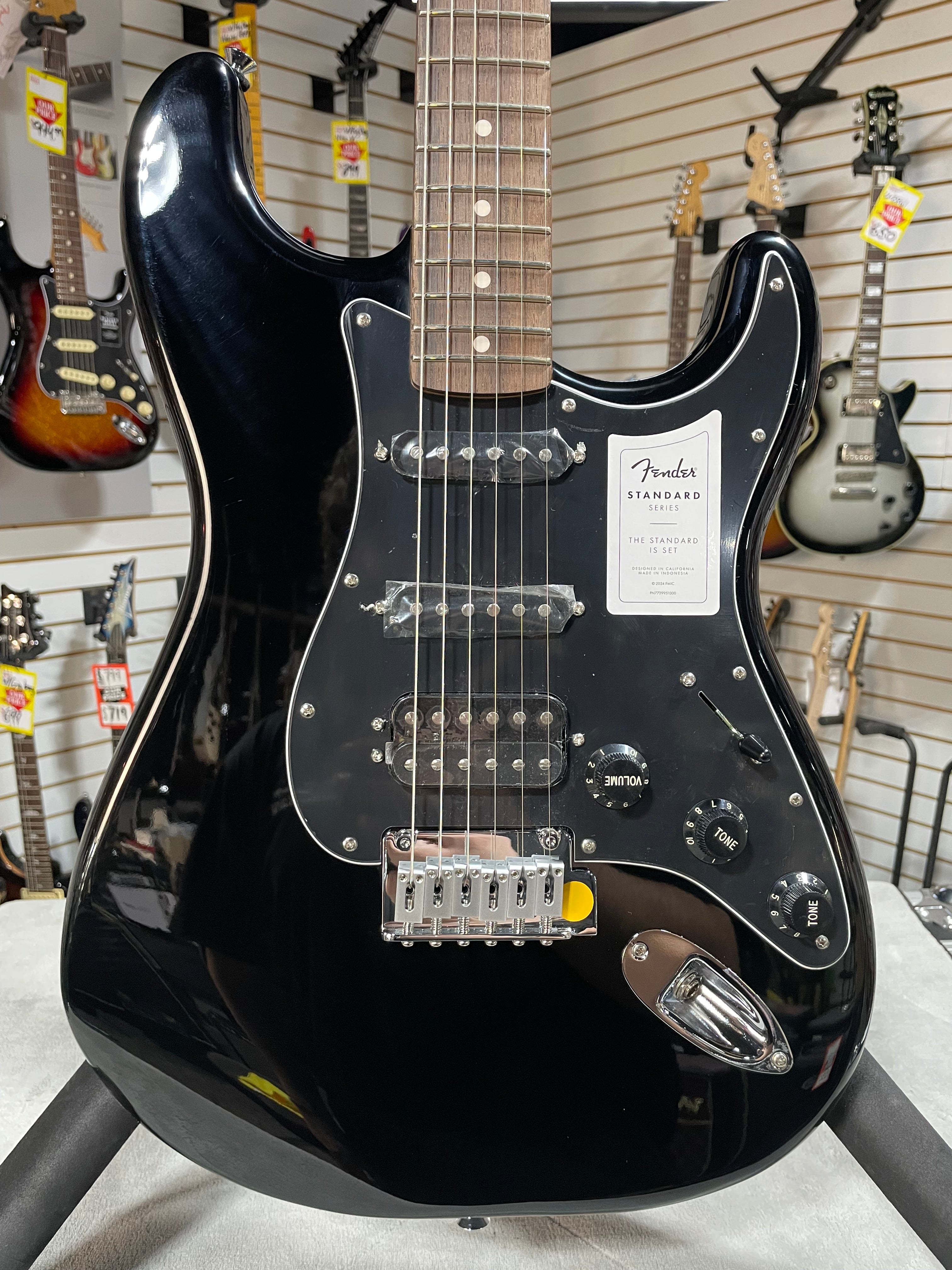 Standard Stratocaster HSS Electric Guitar - Black #330 GET PLEK'D!