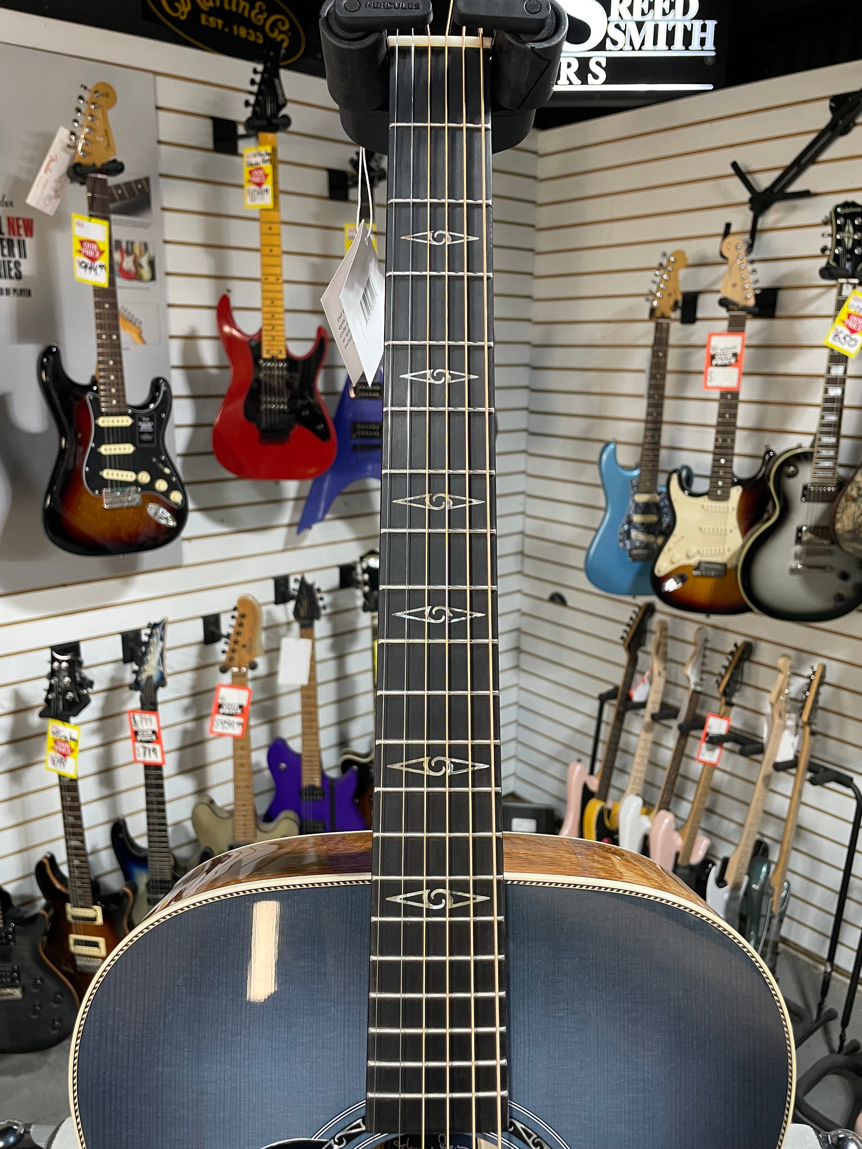 Martin CEO-11 Left Handed Acoustic Guitar - Blue Burst w/OHSC & PLEK*D #929