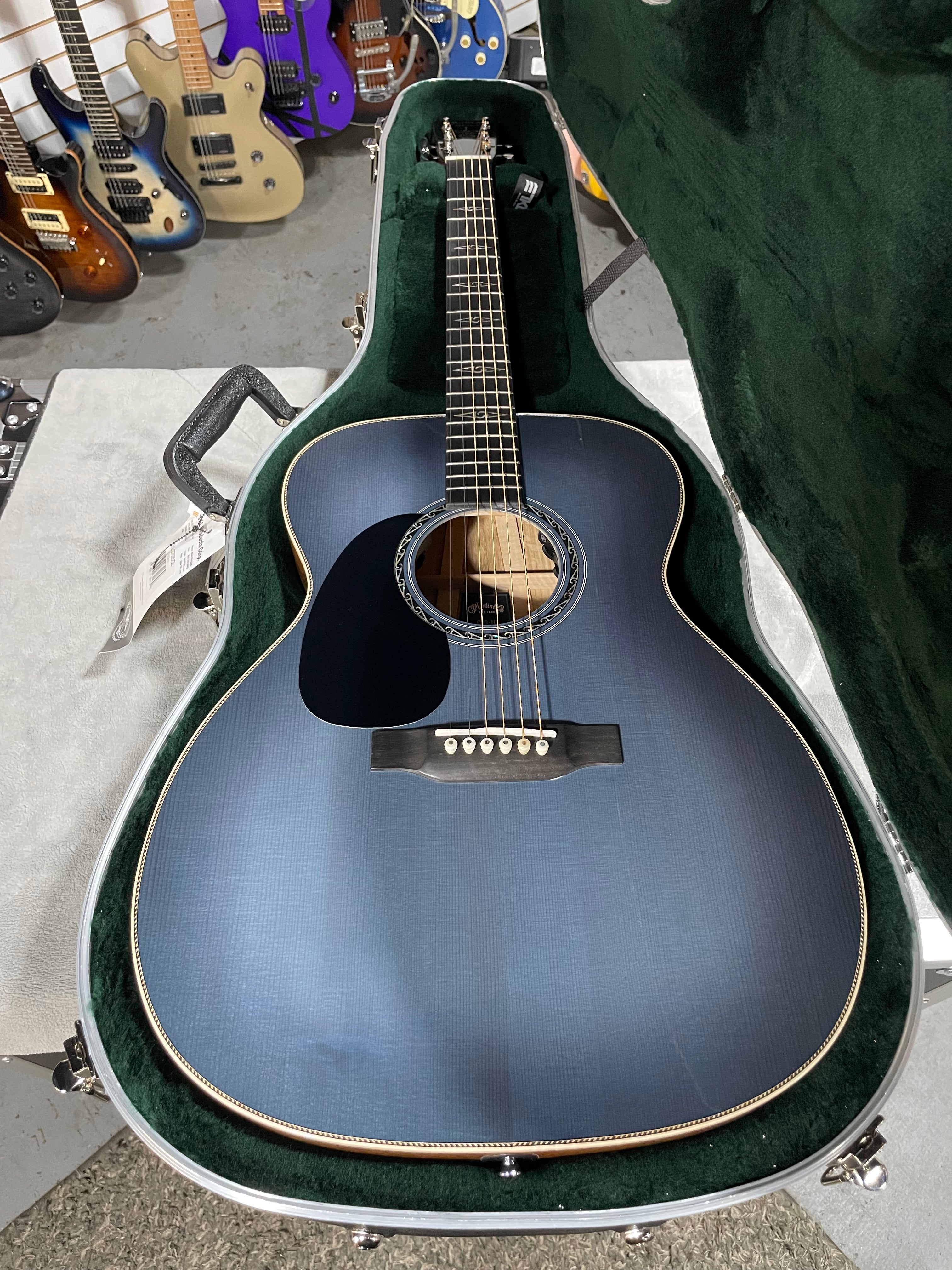 Martin CEO-11 Left Handed Acoustic Guitar - Blue Burst w/OHSC & PLEK*D #929