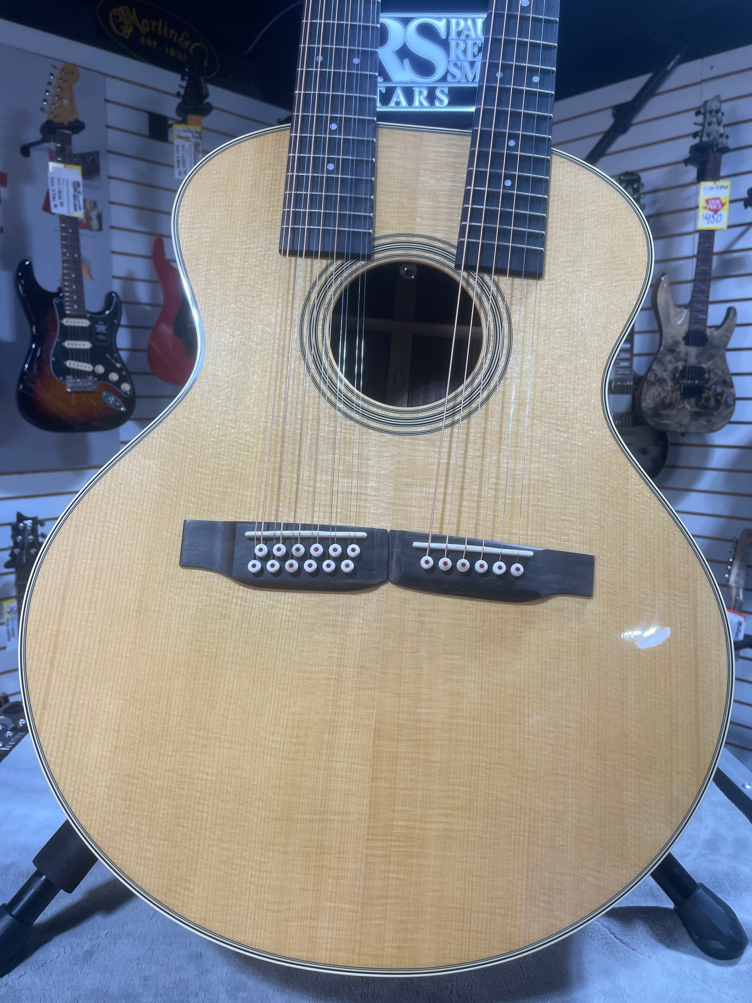 Martin Grand J-28E DN Doubleneck Standard Series Acoustic-electric Guitar - Natural w/ OHSC #394