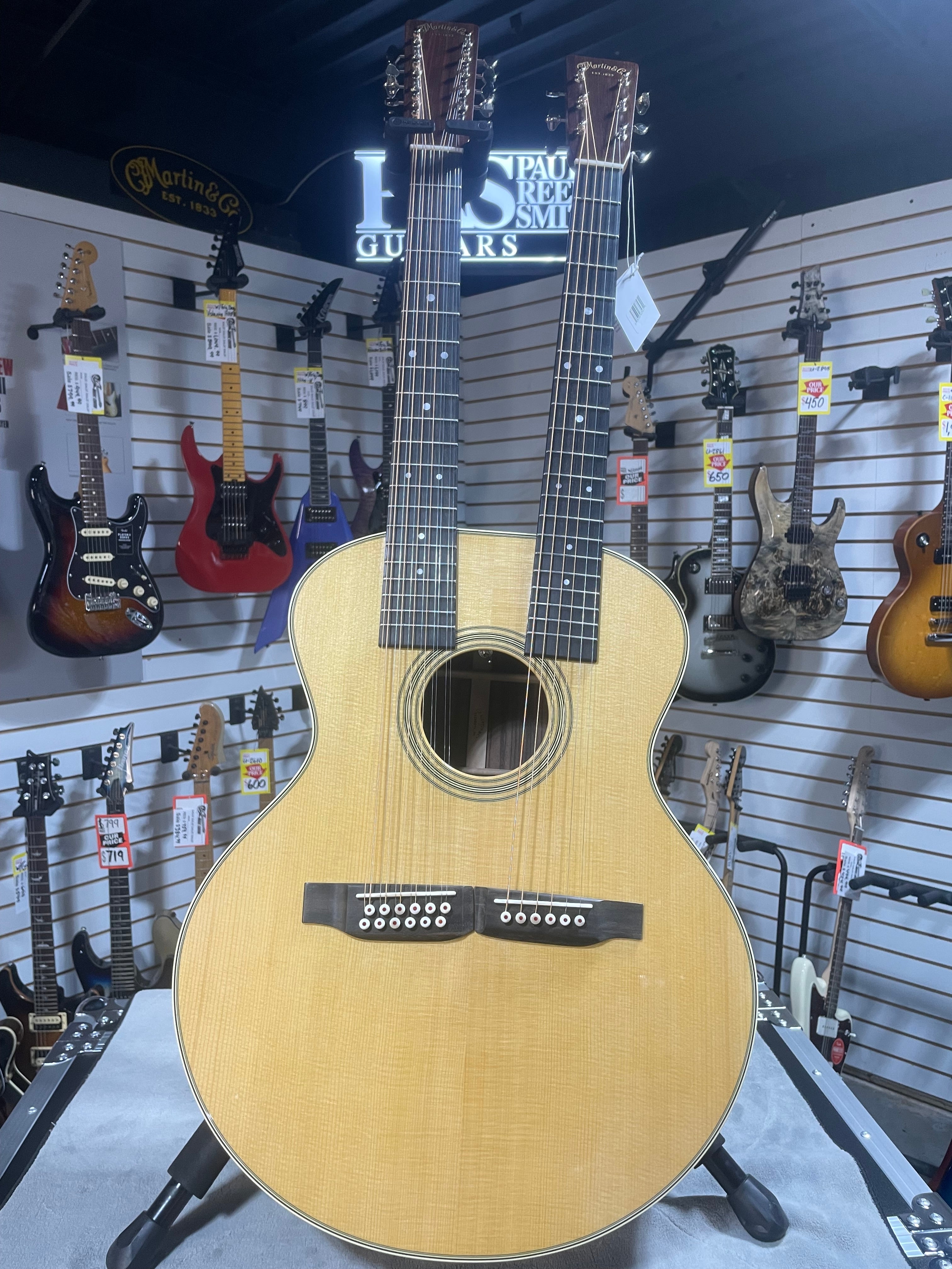 Martin Grand J-28E DN Doubleneck Standard Series Acoustic-electric Guitar - Natural w/ OHSC #394