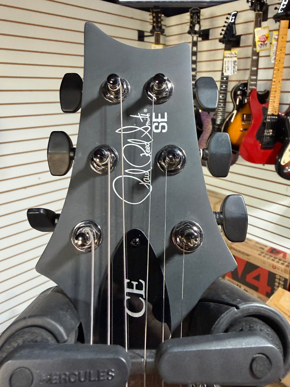 PRS SE CE 24 Satin - Flat Black Top, C&M Exclusive - Black