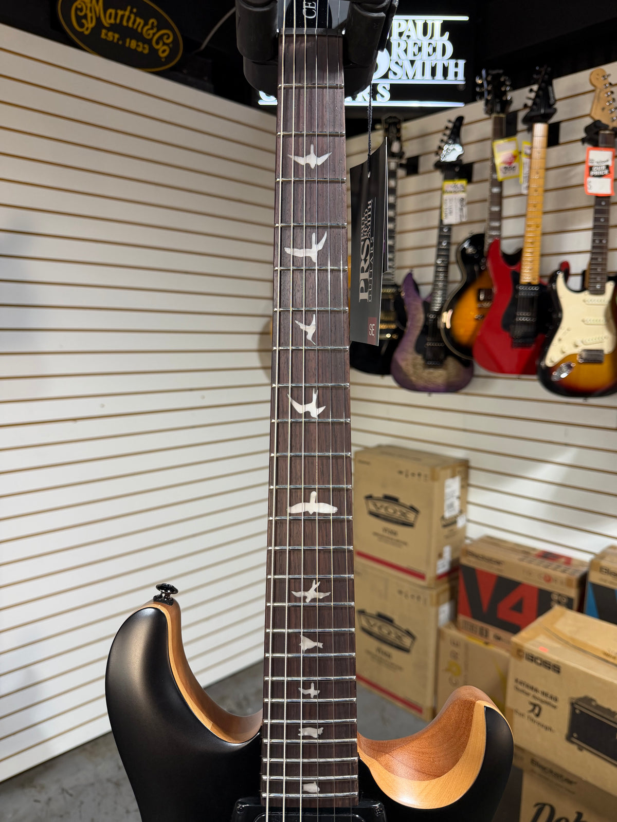 PRS SE CE 24 Satin - Flat Black Top, C&M Exclusive - Black