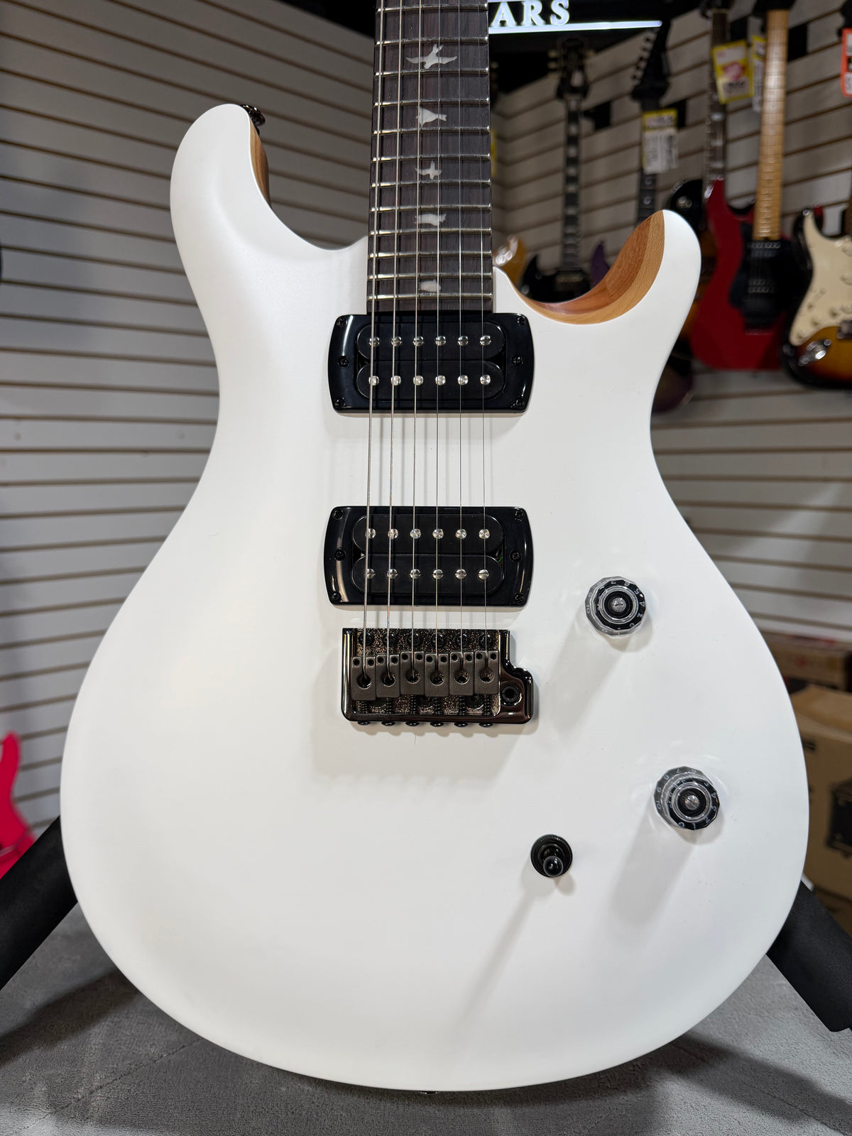 PRS SE CE 24 Satin - Flat White Top, C&M Exclusive - White