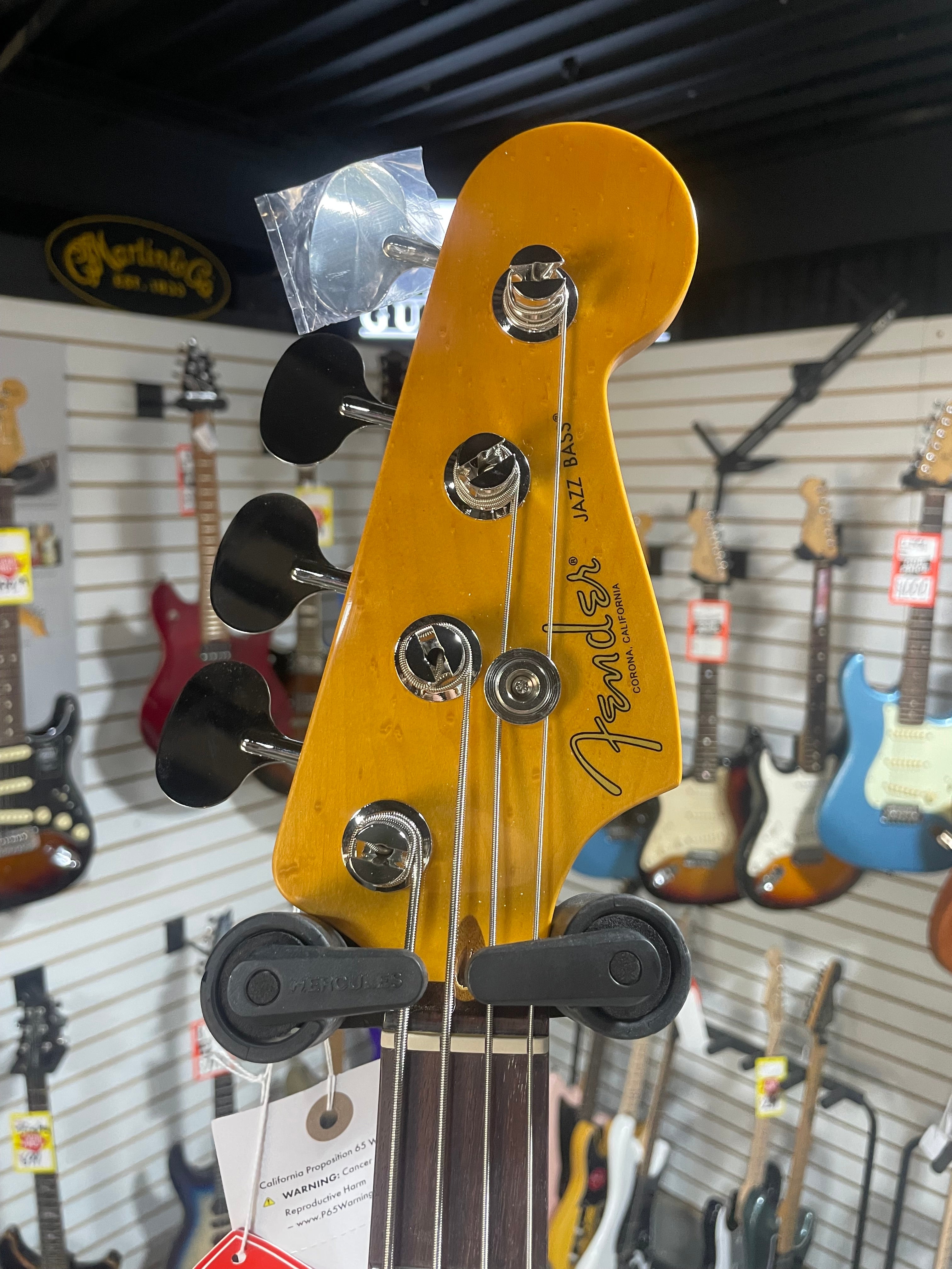 Fender American Professional Classic Jazz Bass 2025 - Faded Firemist Gold w/ Gig Bag & PLEK*D #913