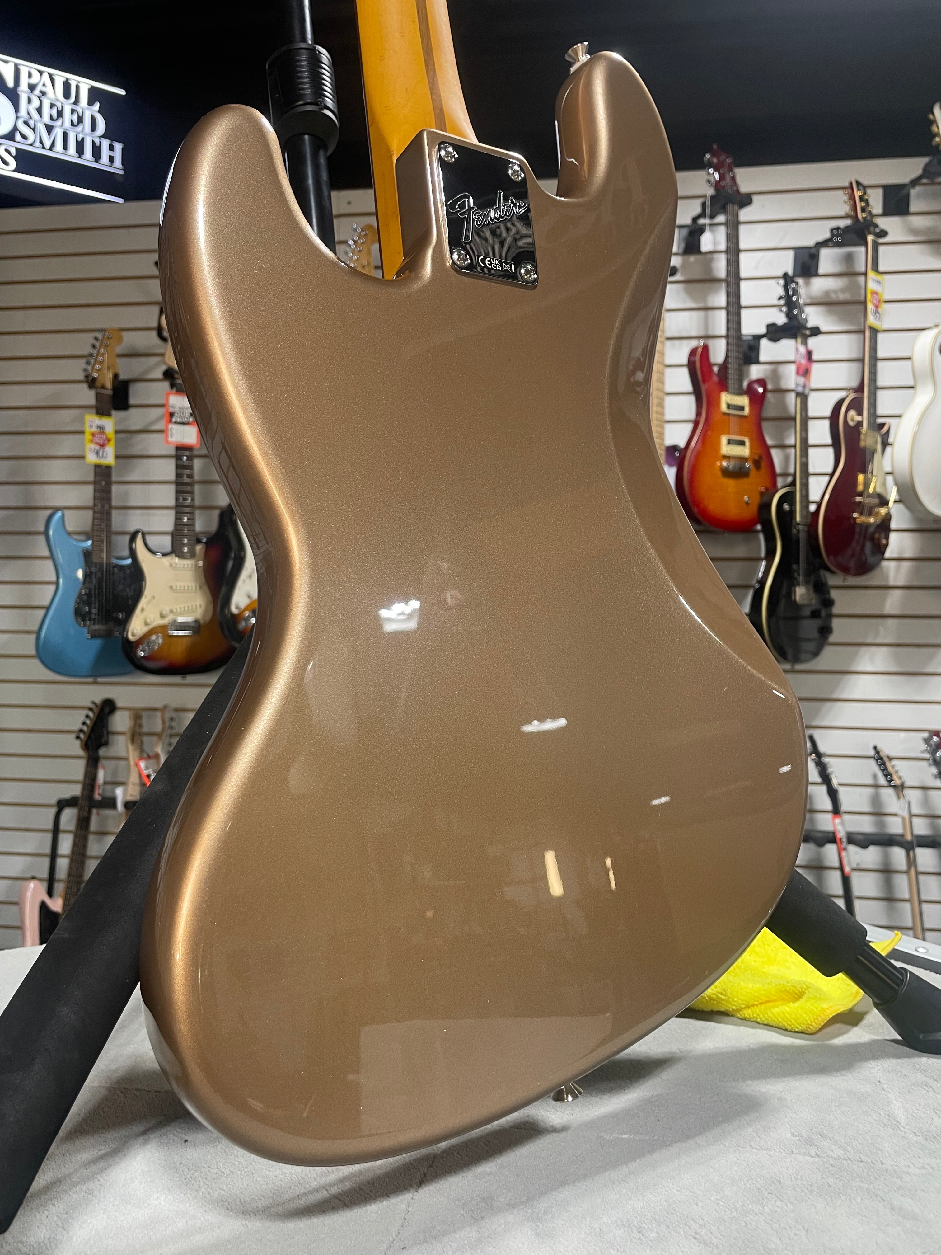 Fender American Professional Classic Jazz Bass 2025 - Faded Firemist Gold w/ Gig Bag & PLEK*D #913