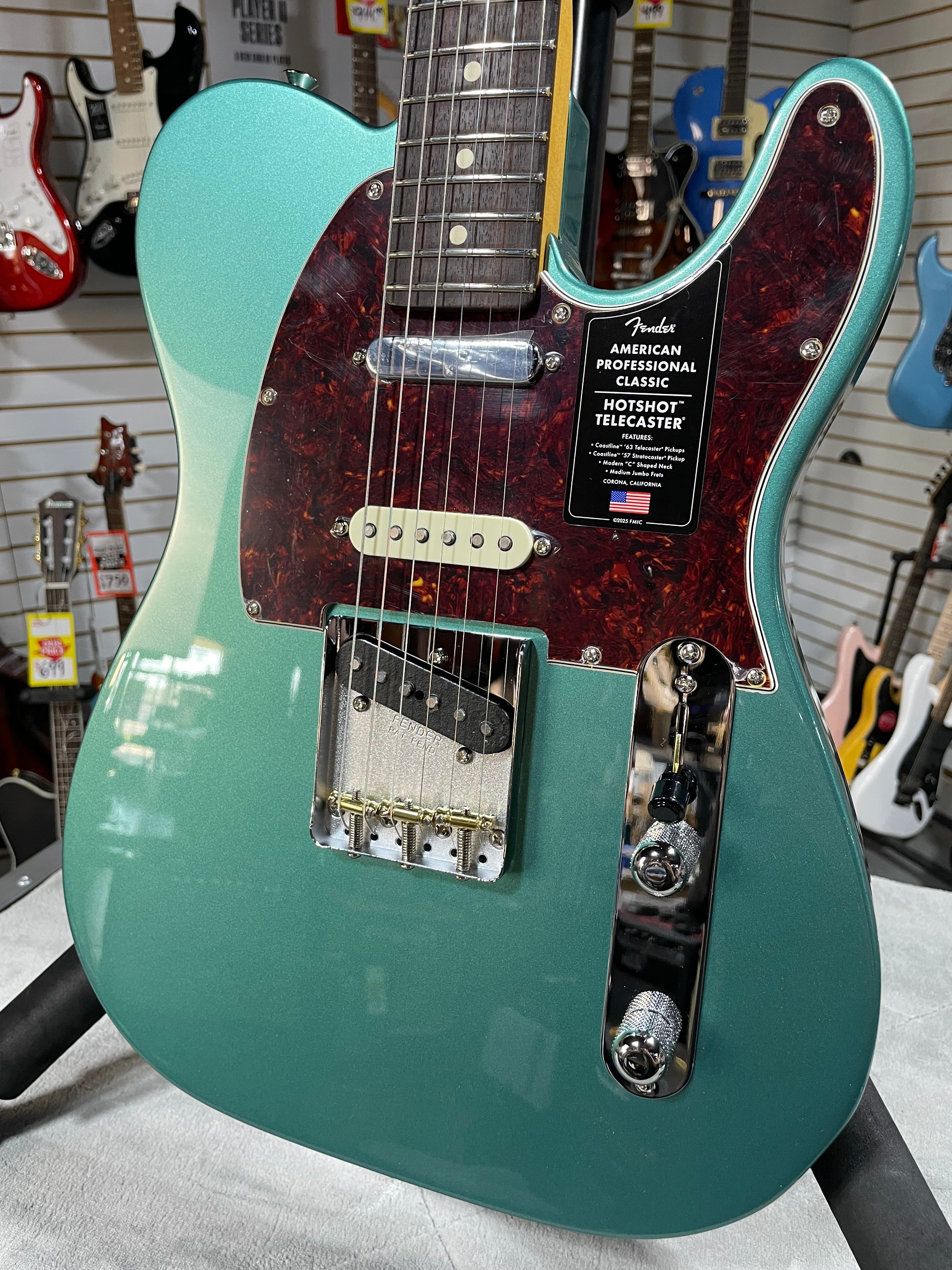 Fender American Professional Classic Hotshot Telecaster 2025 - Faded Sherwood Green Metallic w/ Gig Bag & PLEK*D #860