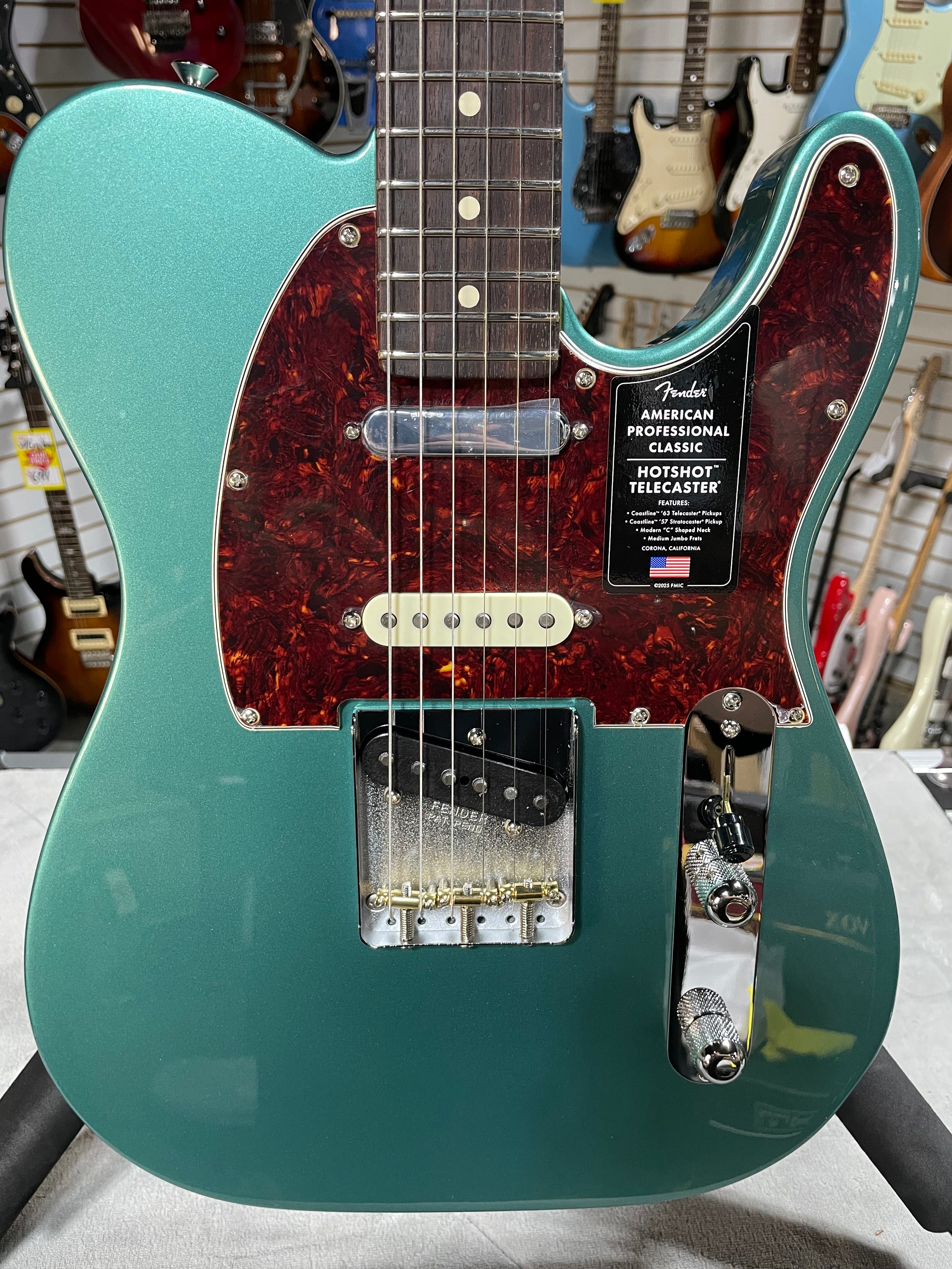 Fender American Professional Classic Hotshot Telecaster 2025 - Faded Sherwood Green Metallic w/ Gig Bag & PLEK*D #860
