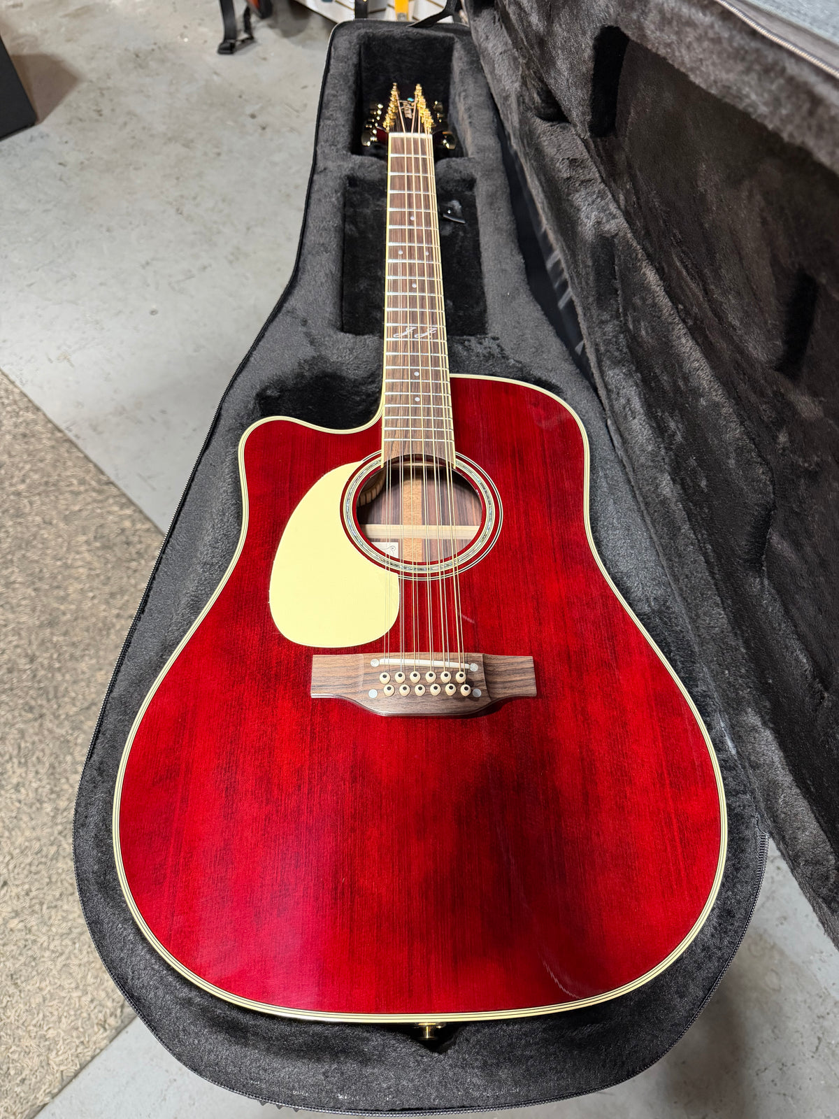 Takamine Left Handed JJ325SRC-12 John Jorgenson Signature Gloss Red