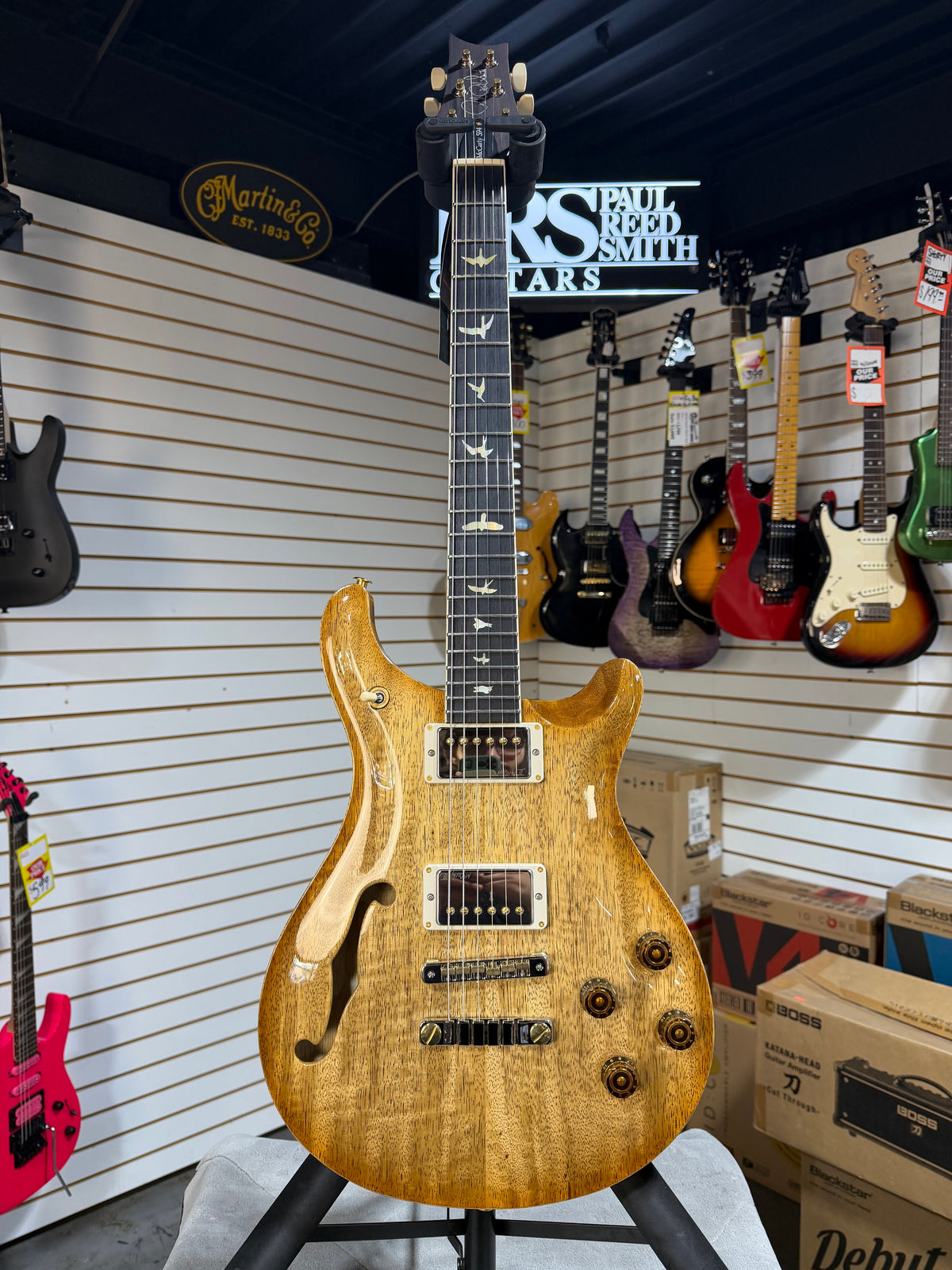 PRS McCarty 594 Doublecut Semi Hollowbody Wood Library Korina