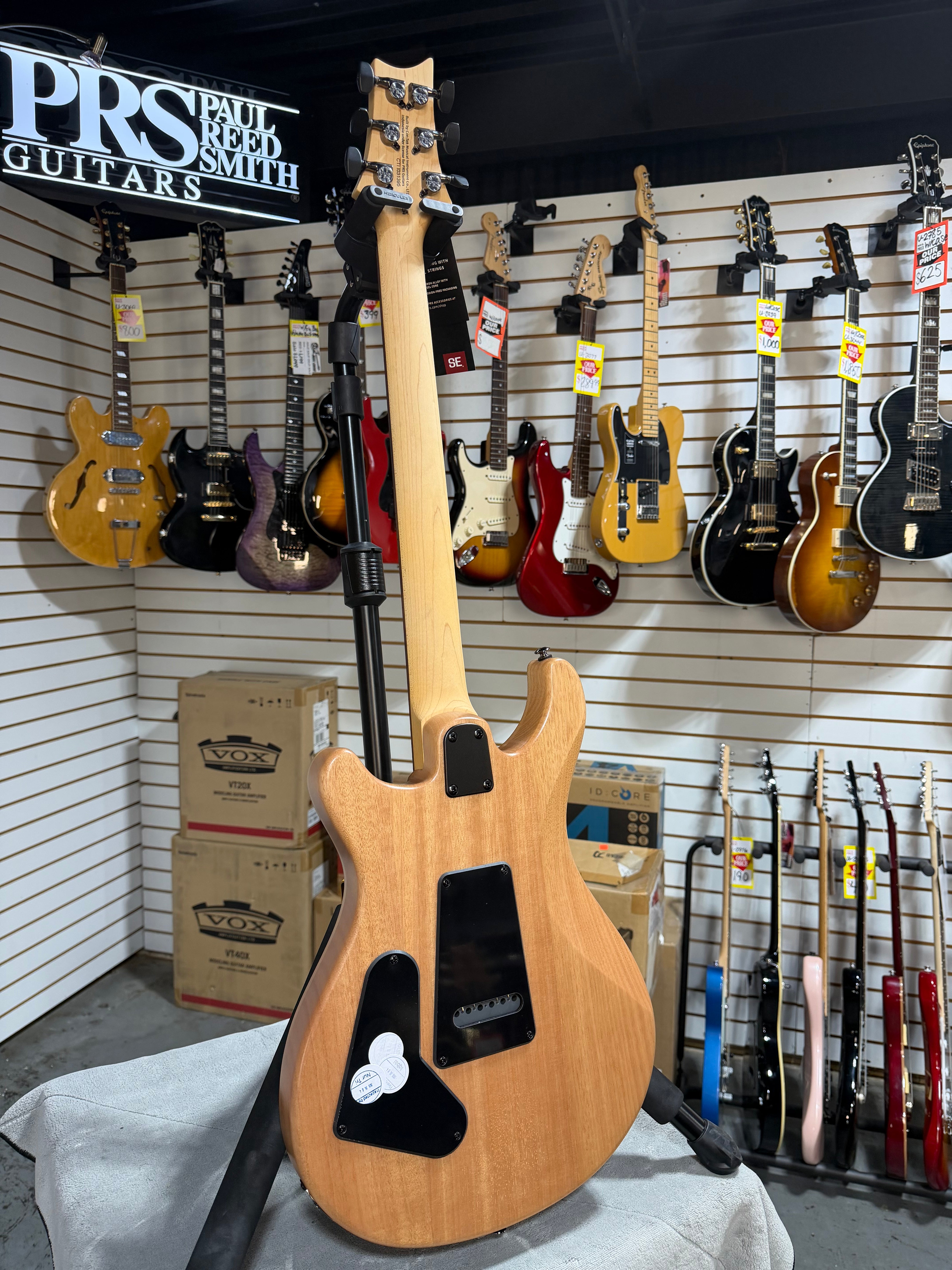 PRS SE CE 24 Satin - Flat Black Top, C&M Exclusive - Black