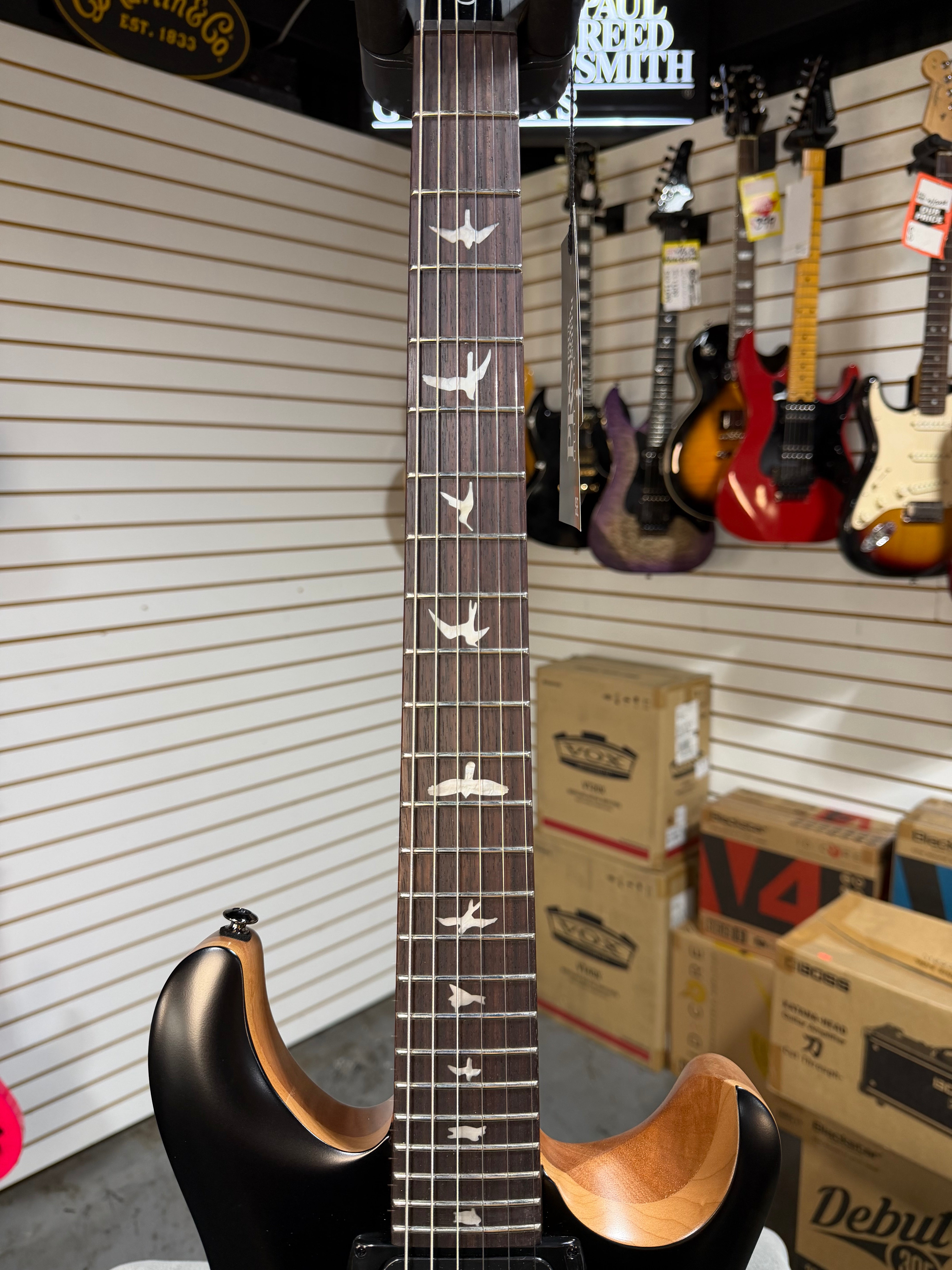 PRS SE CE 24 Satin - Flat Black Top, C&M Exclusive - Black