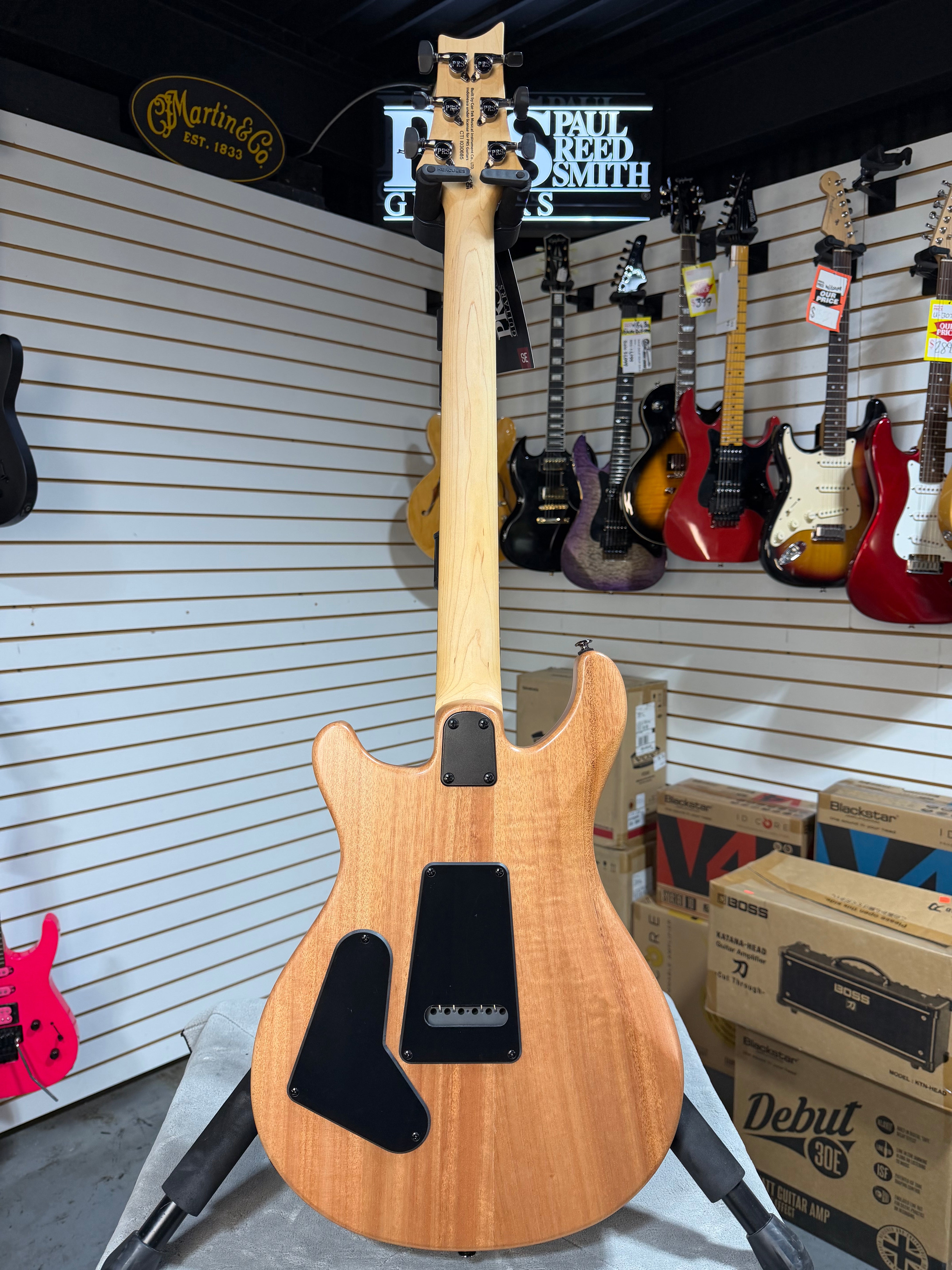 PRS SE CE 24 Satin - Flat Black Top, C&M Exclusive - Black