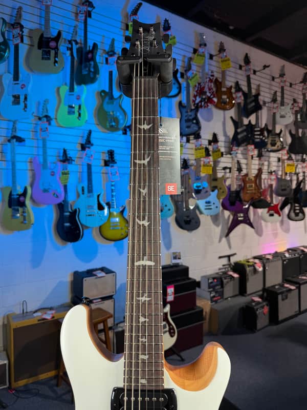 PRS SE CE 24 Satin - Flat White Top, C&M Exclusive - White