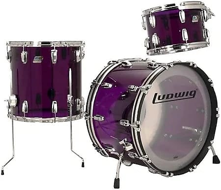 Ludwig Vistalite Reissue Fab Outfit 9x13 / 16x16 / 14x24" Drum Set 2024 - Present - Purple