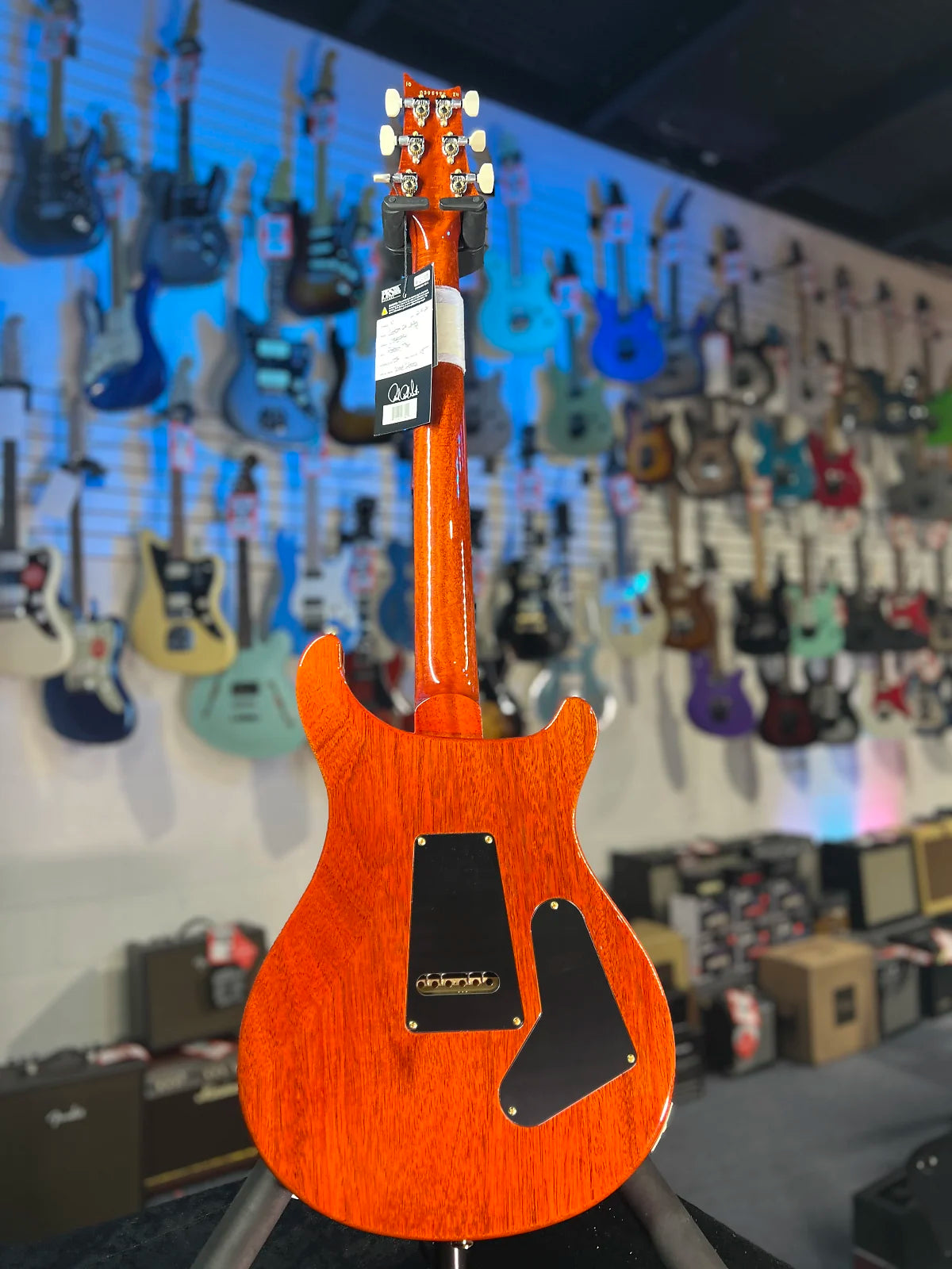 PRS Wood Library Custom 24 Left Handed 2024 - Burnt Maple Leaf, Ziricote Fingerboard, Signature Dealer, 994, Free Plek!
