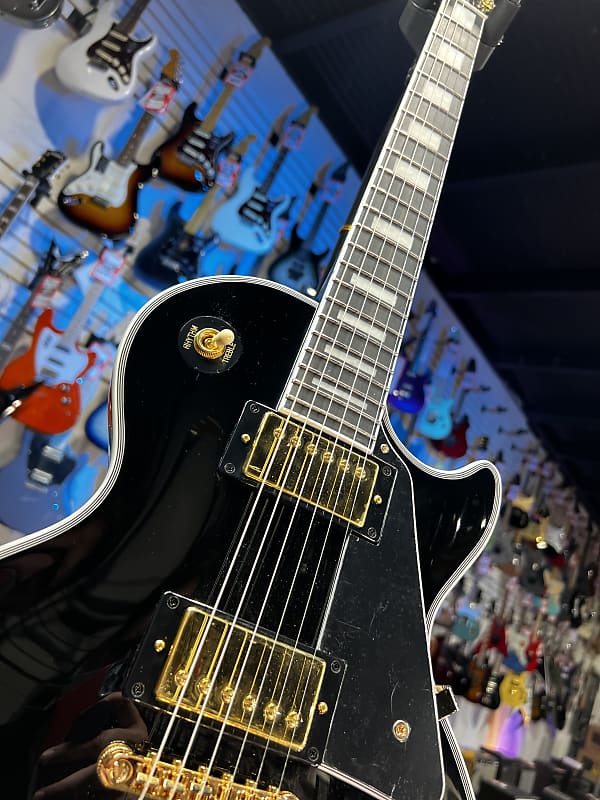 Epiphone Les Paul Custom Electric Guitar - Ebony Auth Dealer! 594 GET PLEK’D!