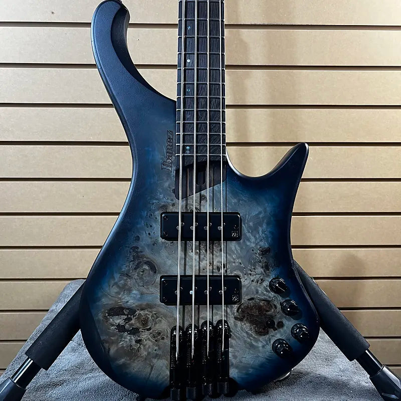 EHB Ergonomic Headless Bass Guitar - Cosmic Blue Starburst Flat #111 GET PLEK'D!