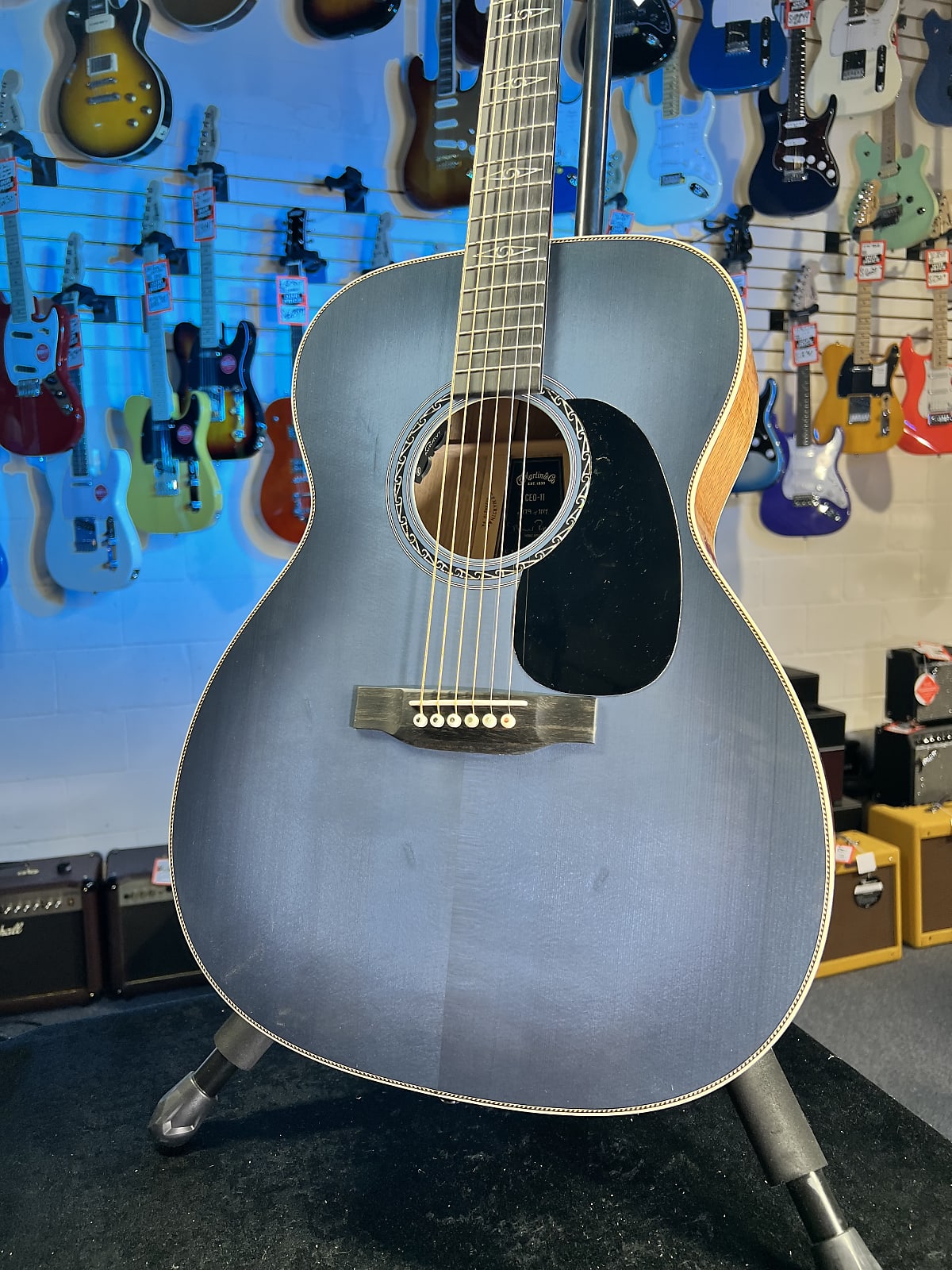 Martin CEO-11 Acoustic-electric Guitar - New Horizons Blue Burst GET PLEK'D! 370