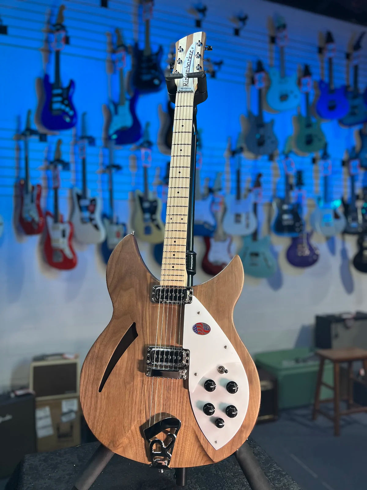 New 2025 Rickenbacker 330 Walnut Guitar w/ Ric OHSCase, Free Ship 785 AthDlr 330