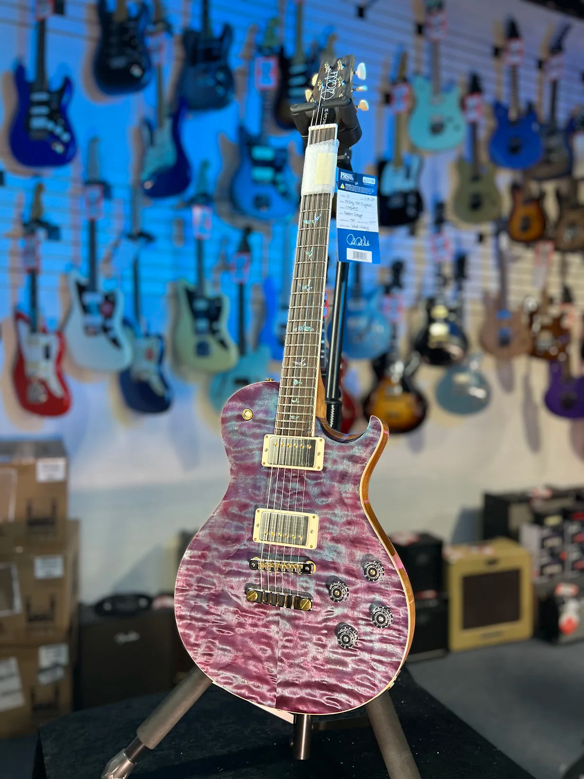 PRS Wood Library McCarty Singlecut 594, Quilt Top, Violet, Ziricote Fingerboard, Paisley Case, Signature Dealer 450
