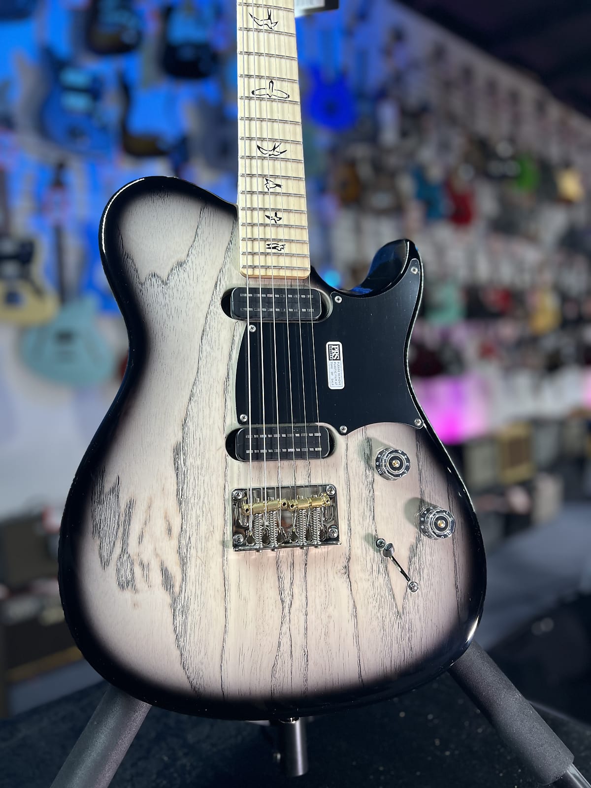 PRS NF 53 Electric Guitar Custom Color - White Doghair Smokeburst w/ PRS Soft Case, Signature Dealer, Get Plekd 093