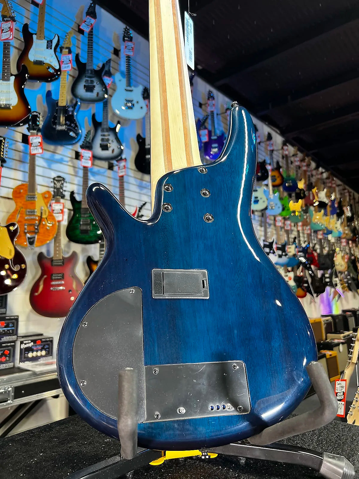 Ibanez Bass Workshop SRAS7 Ashula 7-string Bass Guitar - Cosmic Blue Starburst Shipping 474 GET PLEK’D Free!