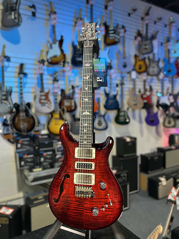 PRS Special Semi-Hollow Electric Guitar, Custom Color - Fire Red Wrap Burst w/ Case, Signature Dlr, Get Plekd 297